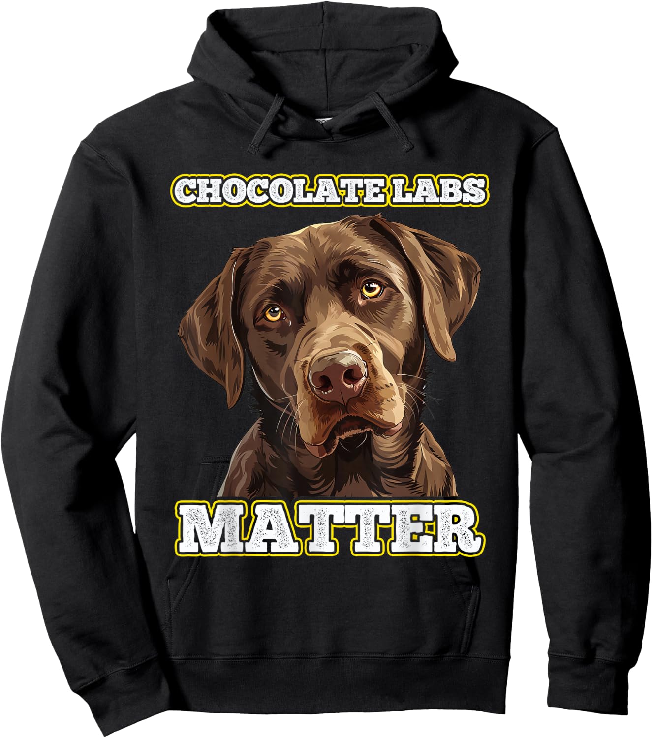 Brown Labrador Chocolate LABS Matte Labrador Lovers Hoodie - Hoodie | Black