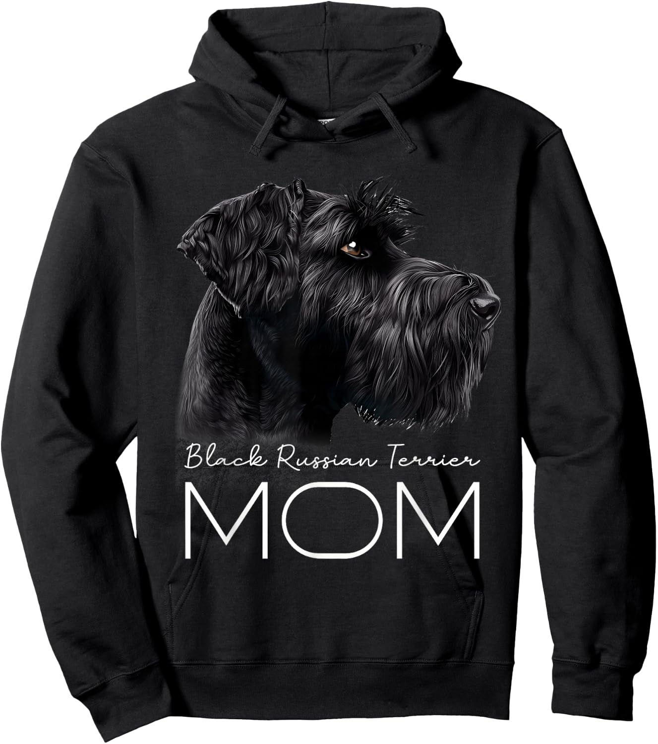 Black Russian Terrier Mom Hoodie - Hoodie | Black