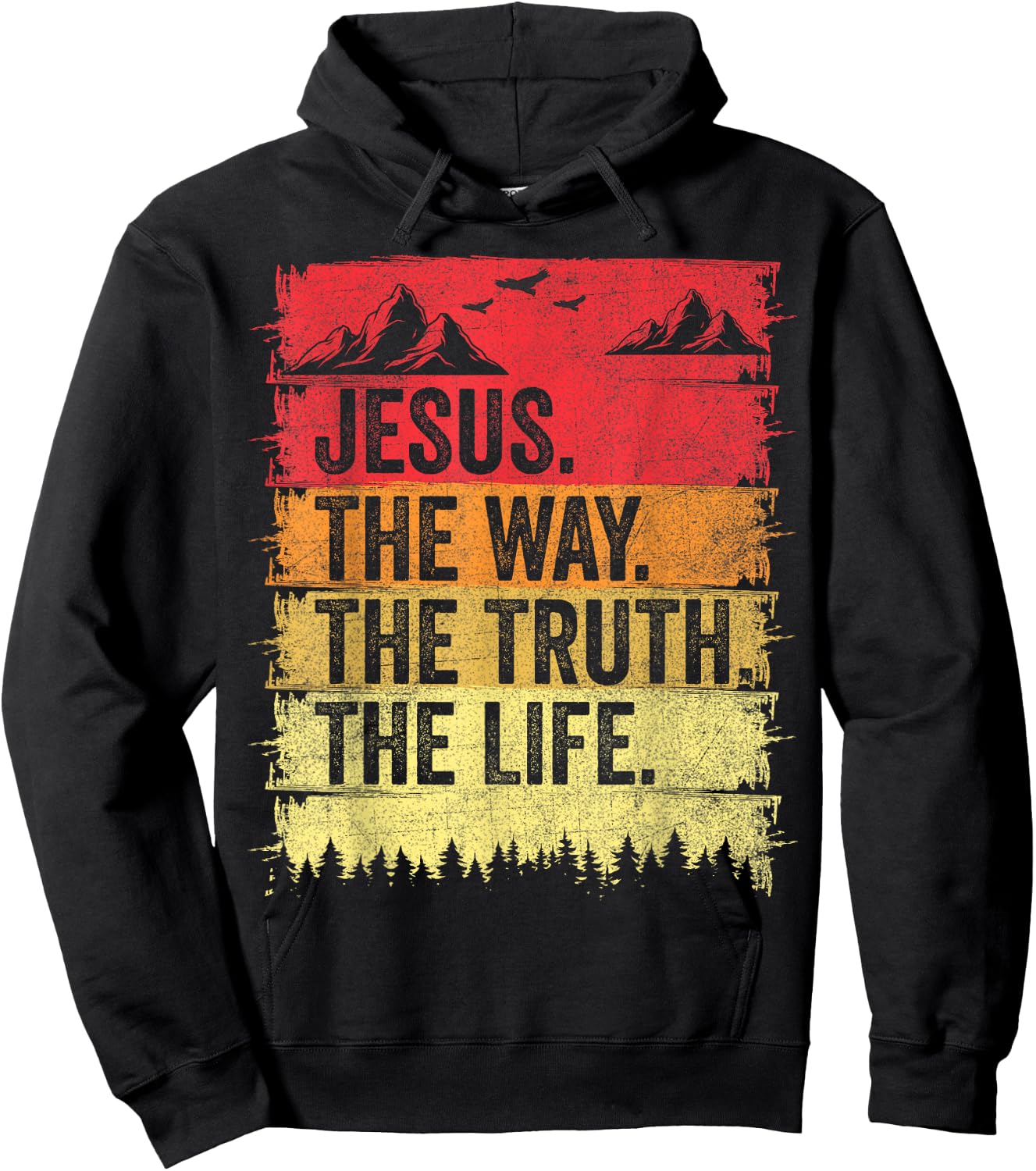 Jesus The Way The Truth Life Men Women Christian Worship Hoodie - Hoodie | Black