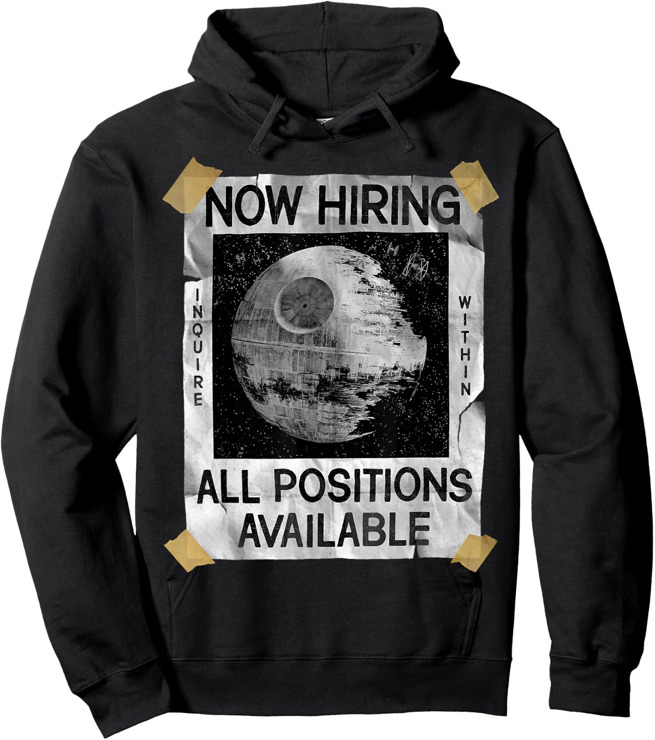Star Wars Now Hiring On The Death Star Hoodie - Hoodie | Black