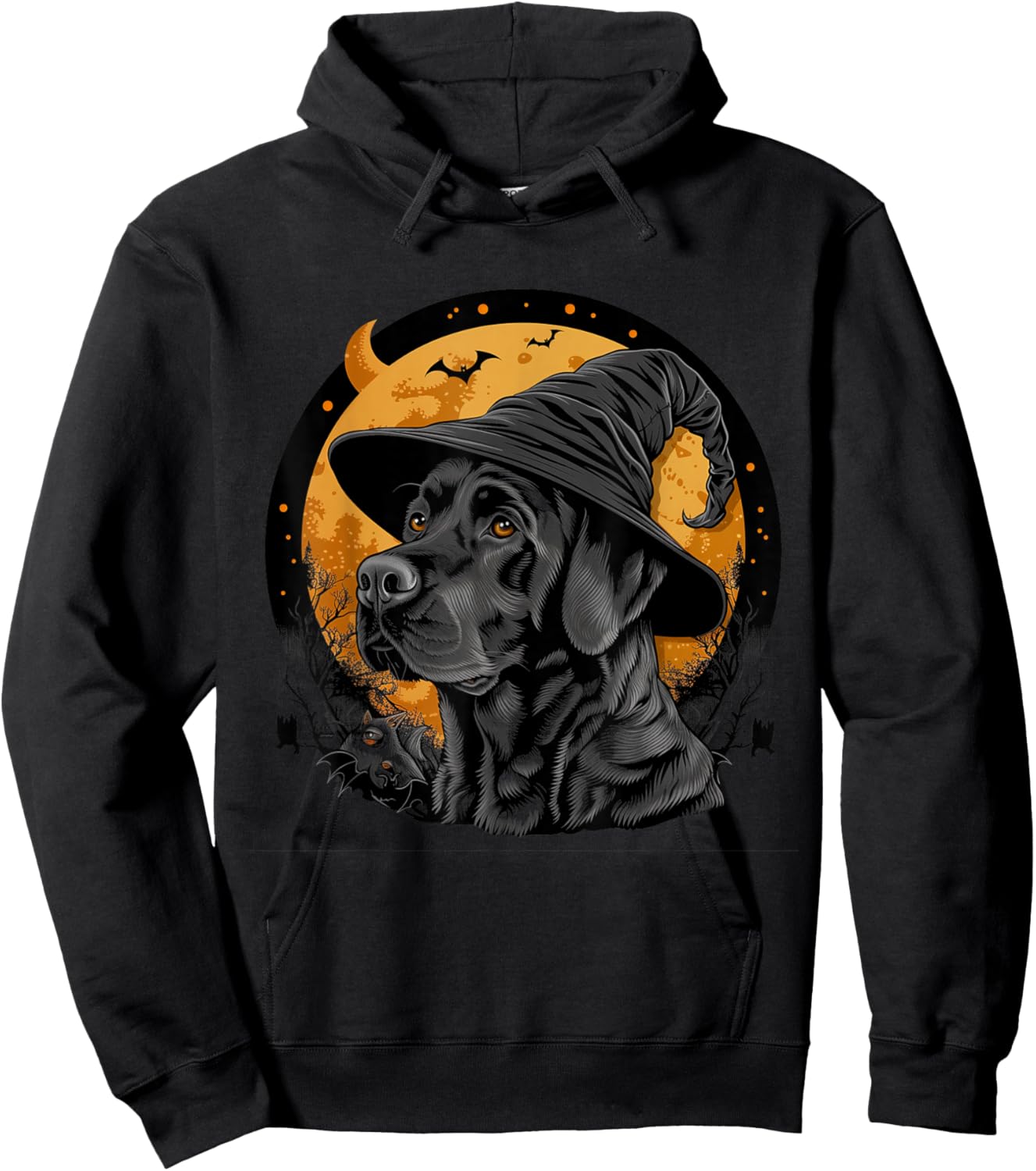 Labrador Halloween Funny Cute Dog Black Lab Mom Wizard Witch Hoodie - Hoodie | Black