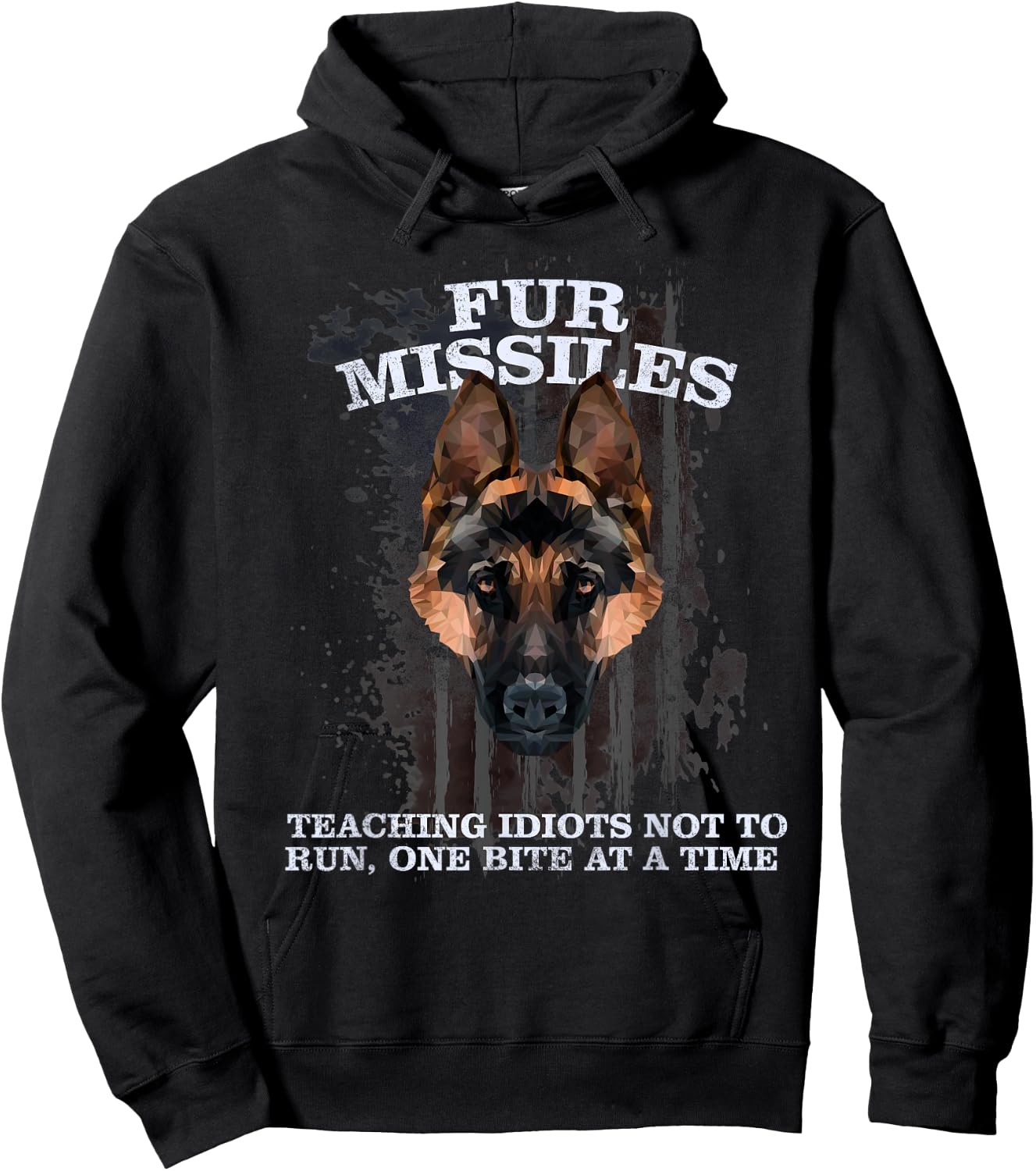Fur missle, k9 handler, police shepherd american apparel Hoodie - Hoodie | Black