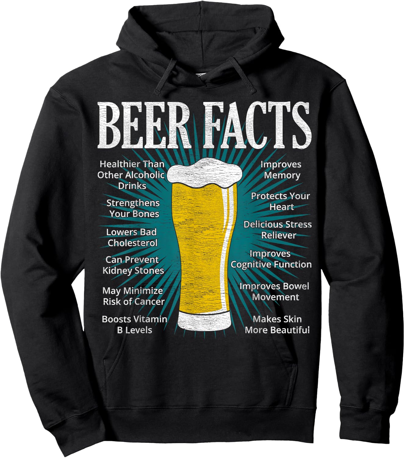 Beer Facts - Funny Beer Lover Gift Hoodie - Hoodie | Black