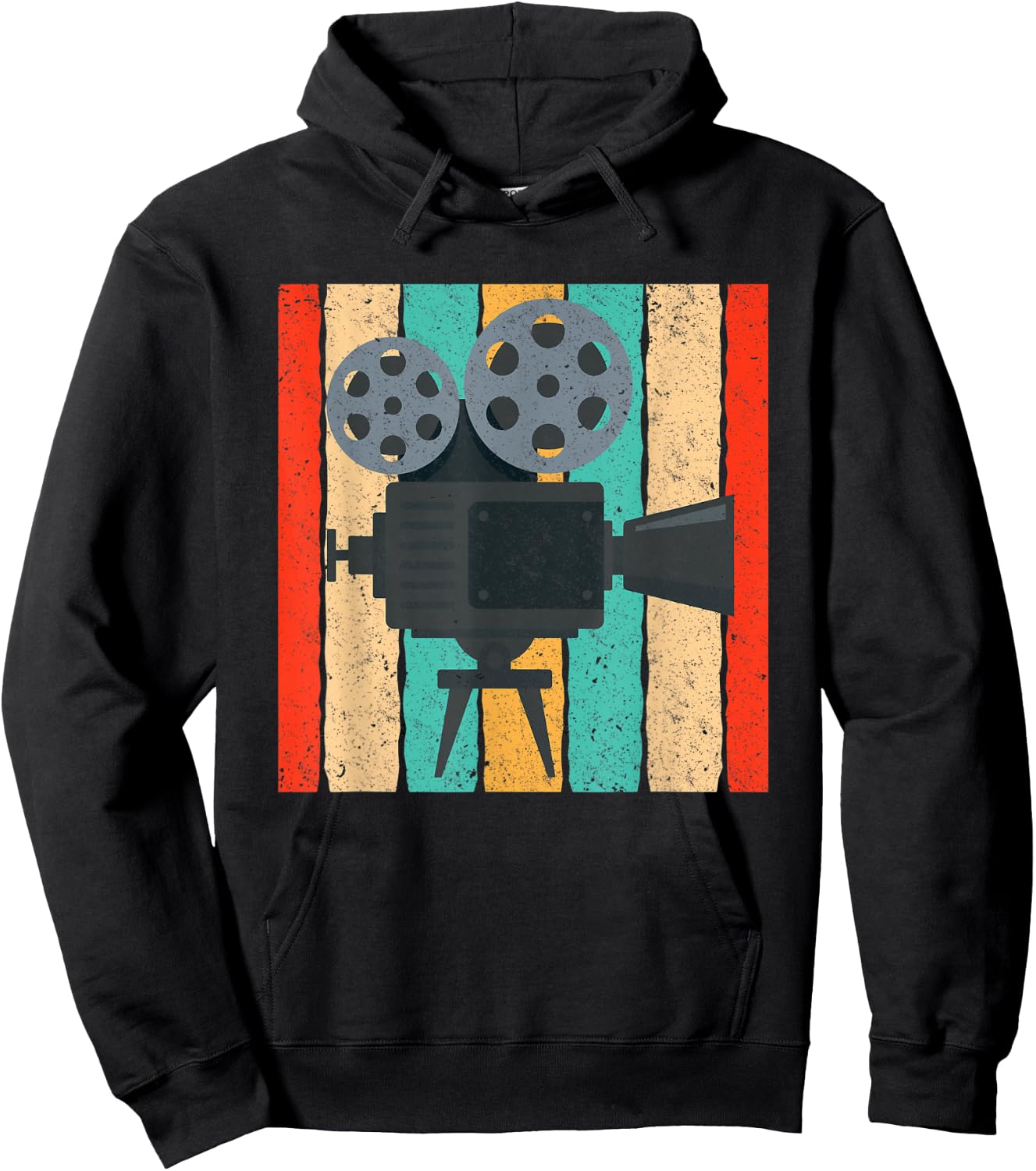 Vintage Cinema Camera Retro Movie Projector Hoodie - Hoodie | Black