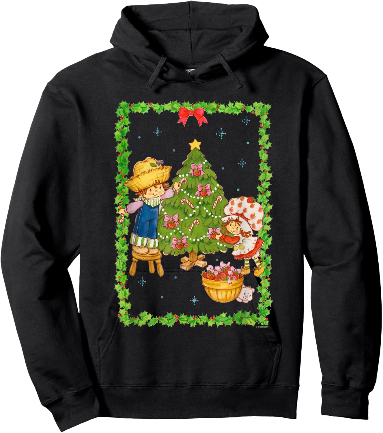 Strawberry Shortcake Huckleberry Pie Christmas Tree Poster Hoodie - Hoodie | Black