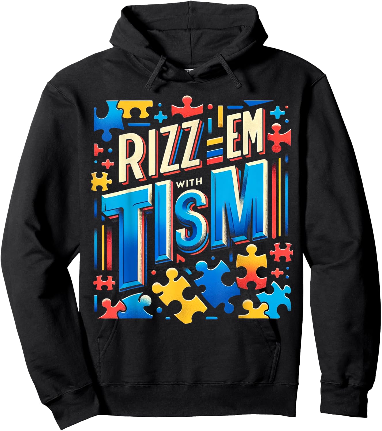Rizz'em with The Tism Meme Autism Awareness Hoodie - Hoodie | Black