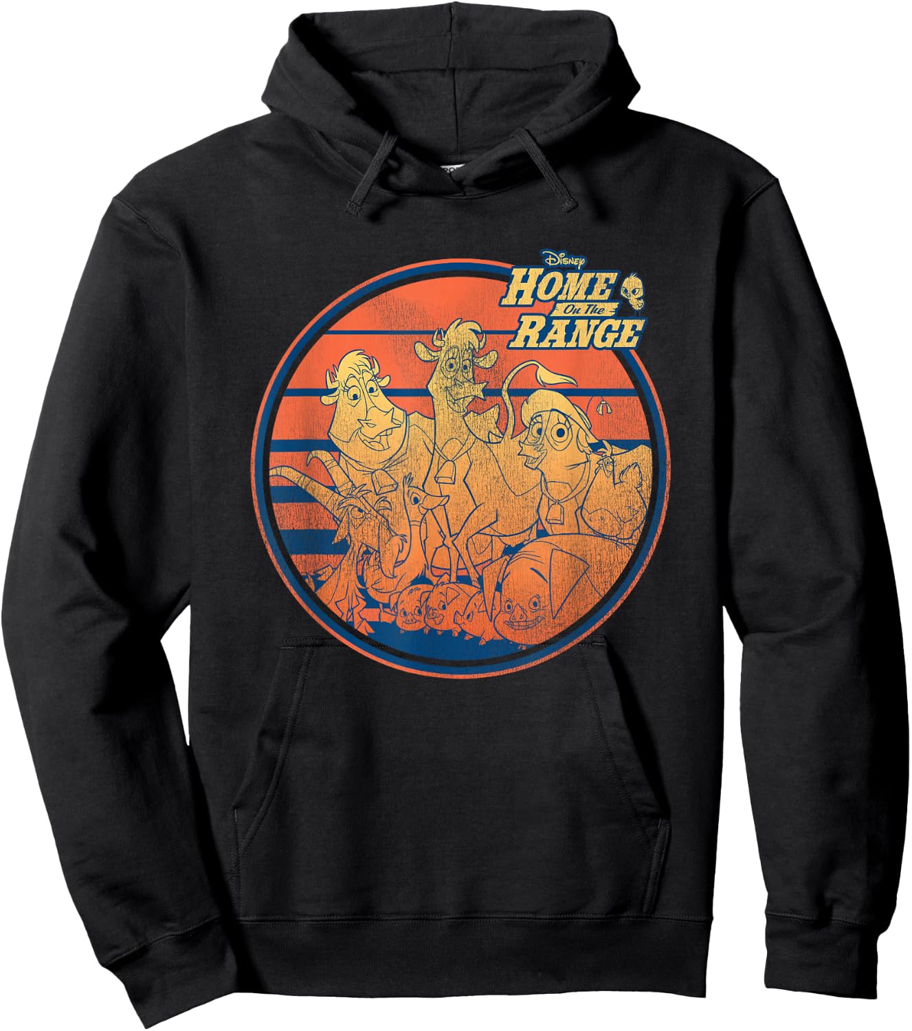 Disney Home on the Range Characters Retro Stripes Hoodie - Hoodie | Black