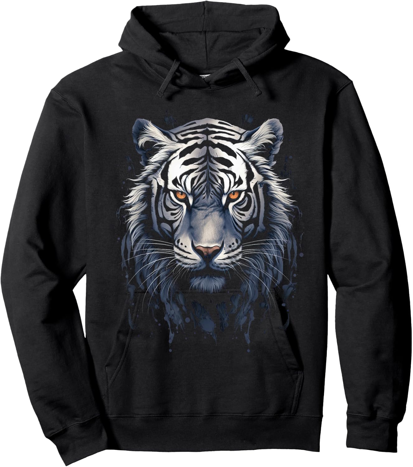 White Tiger Iconic Bengal Sumatran Tigers Wildlife Hoodie - Hoodie | Black