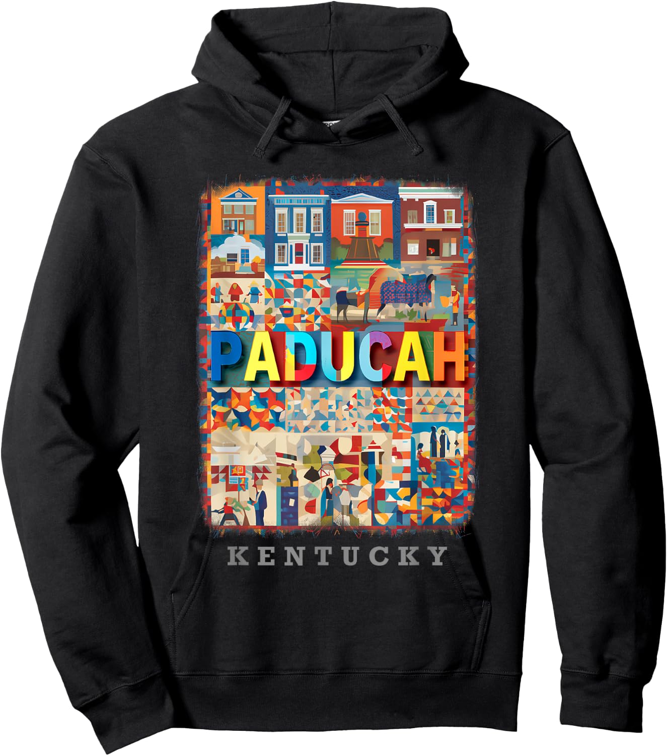 Paducah Kentucky KY Quilt City SD824 Hoodie - Hoodie | Black
