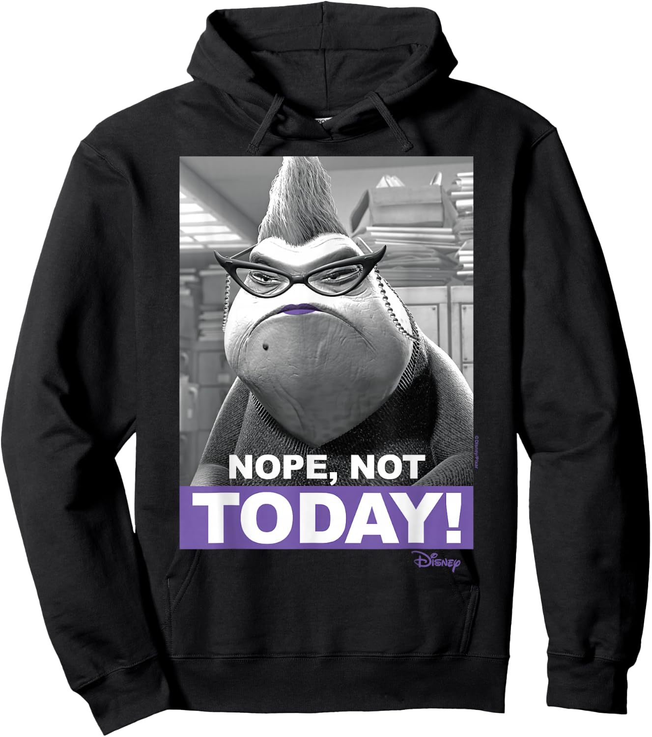 Monsters Inc - Roz Nope Today Hoodie - Hoodie | Black