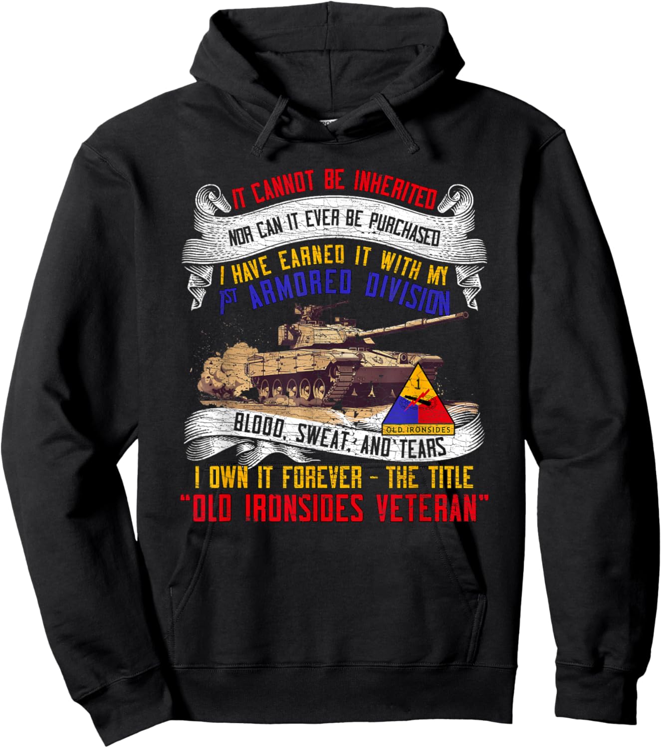 1st Armored Division Fort Bliss Veteran Texas Gifts Hoodie - Hoodie | Black