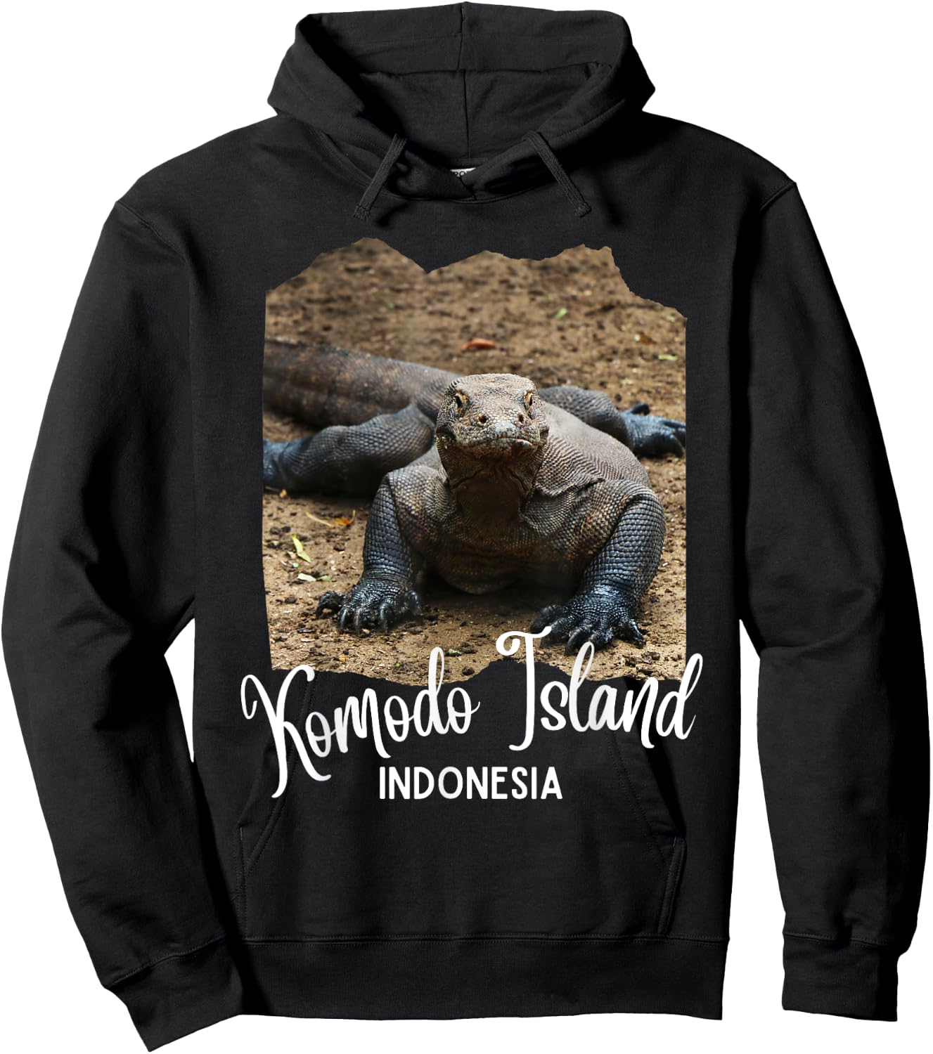 Komodo Island Indonesia Souvenir / Komodo Dragon Hoodie - Hoodie | Black