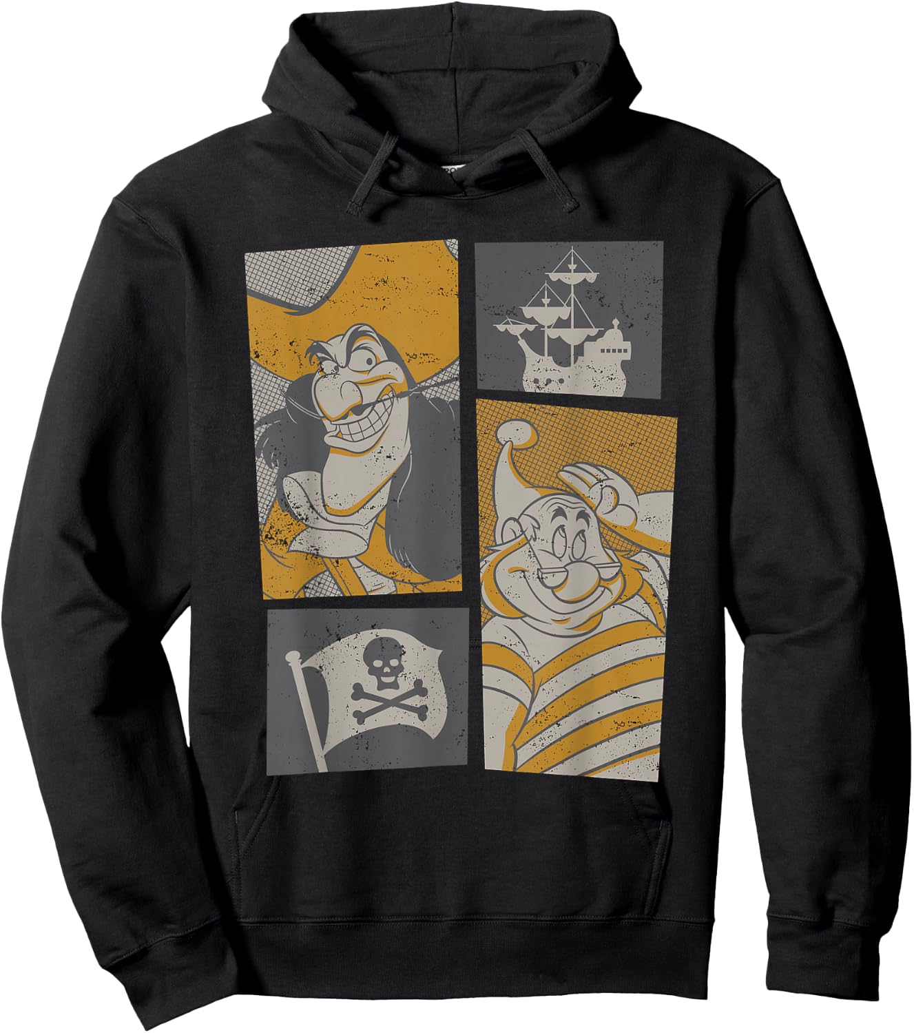Disney Peter Pan Captain Hook and SMEE Hoodie - Hoodie | Black