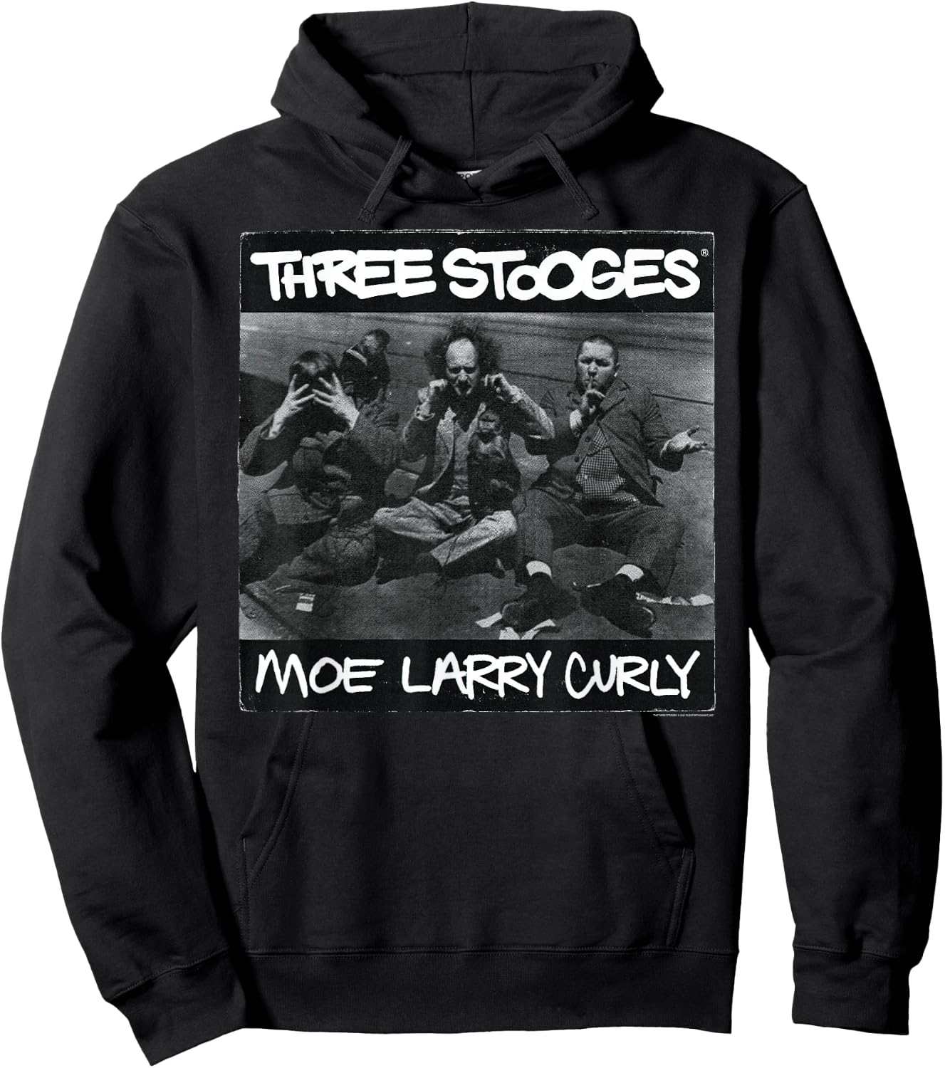 Three Stooges '90s Hip Hop Album Hoodie - Hoodie | Black