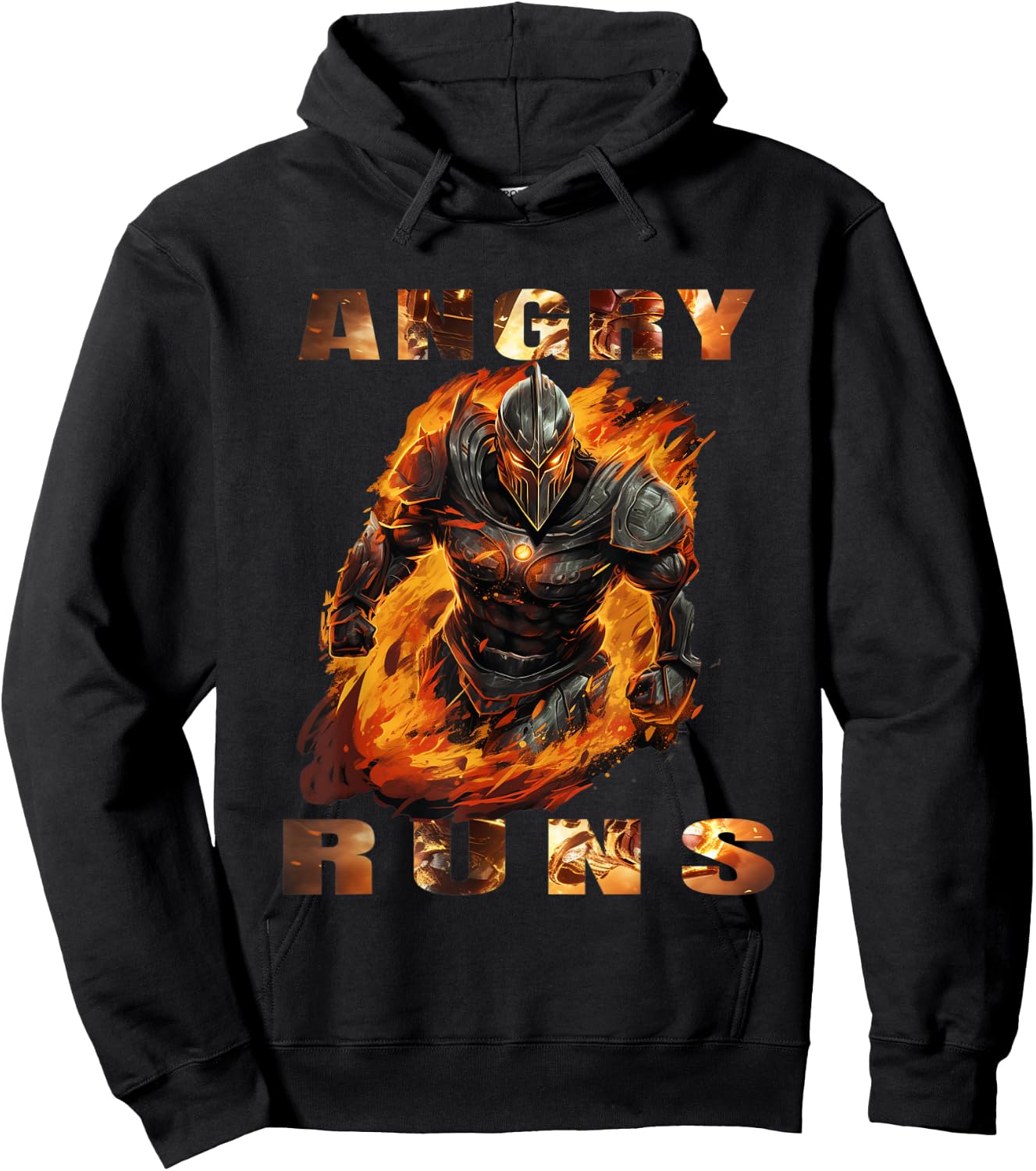 Angry Runs Good Morning Football Graphic Hoodie - Hoodie | Black