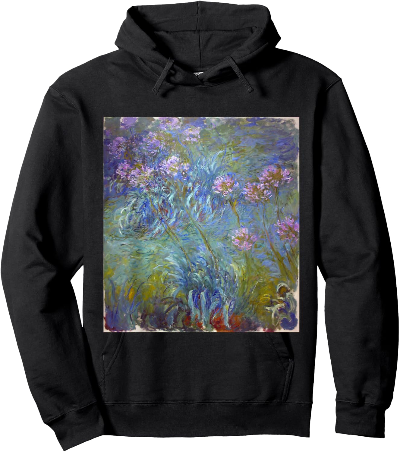 Monet's Agapanthus Hoodie - Hoodie | Black