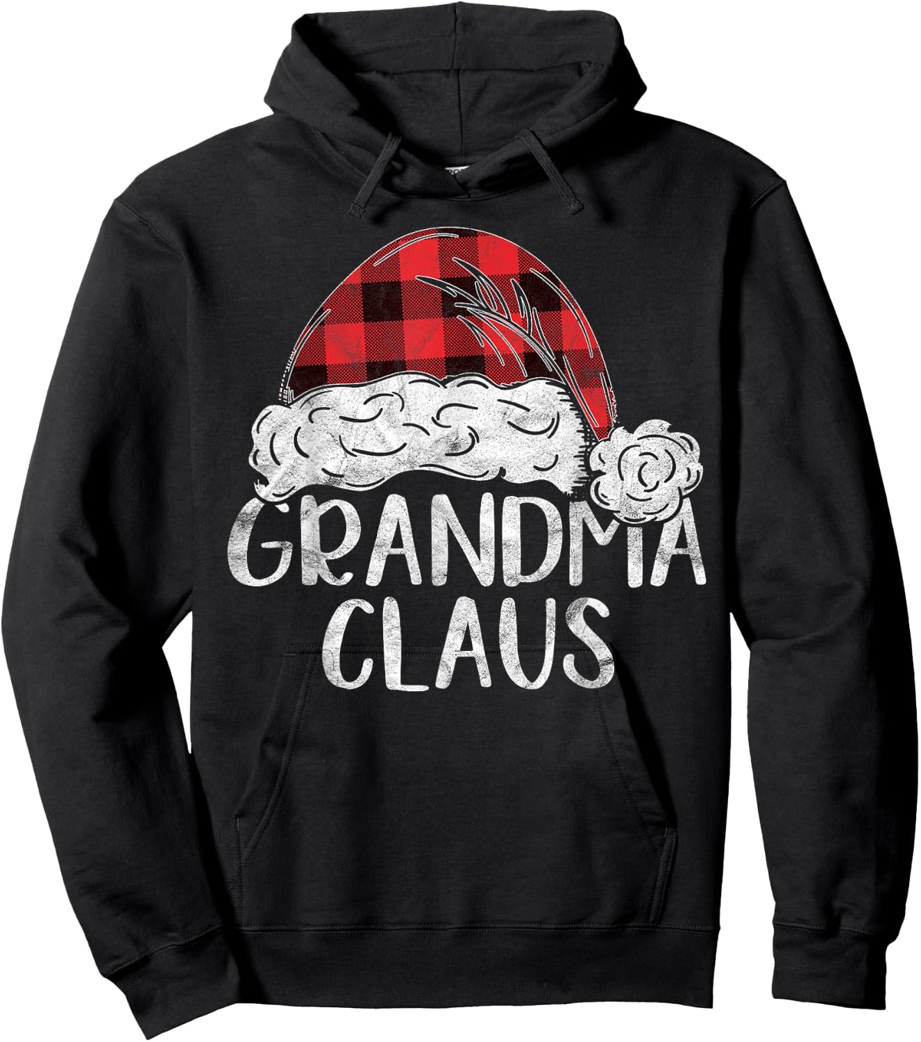 Grandma Claus Christmas Costume Gift Santa Matching Family Hoodie - Hoodie | Black