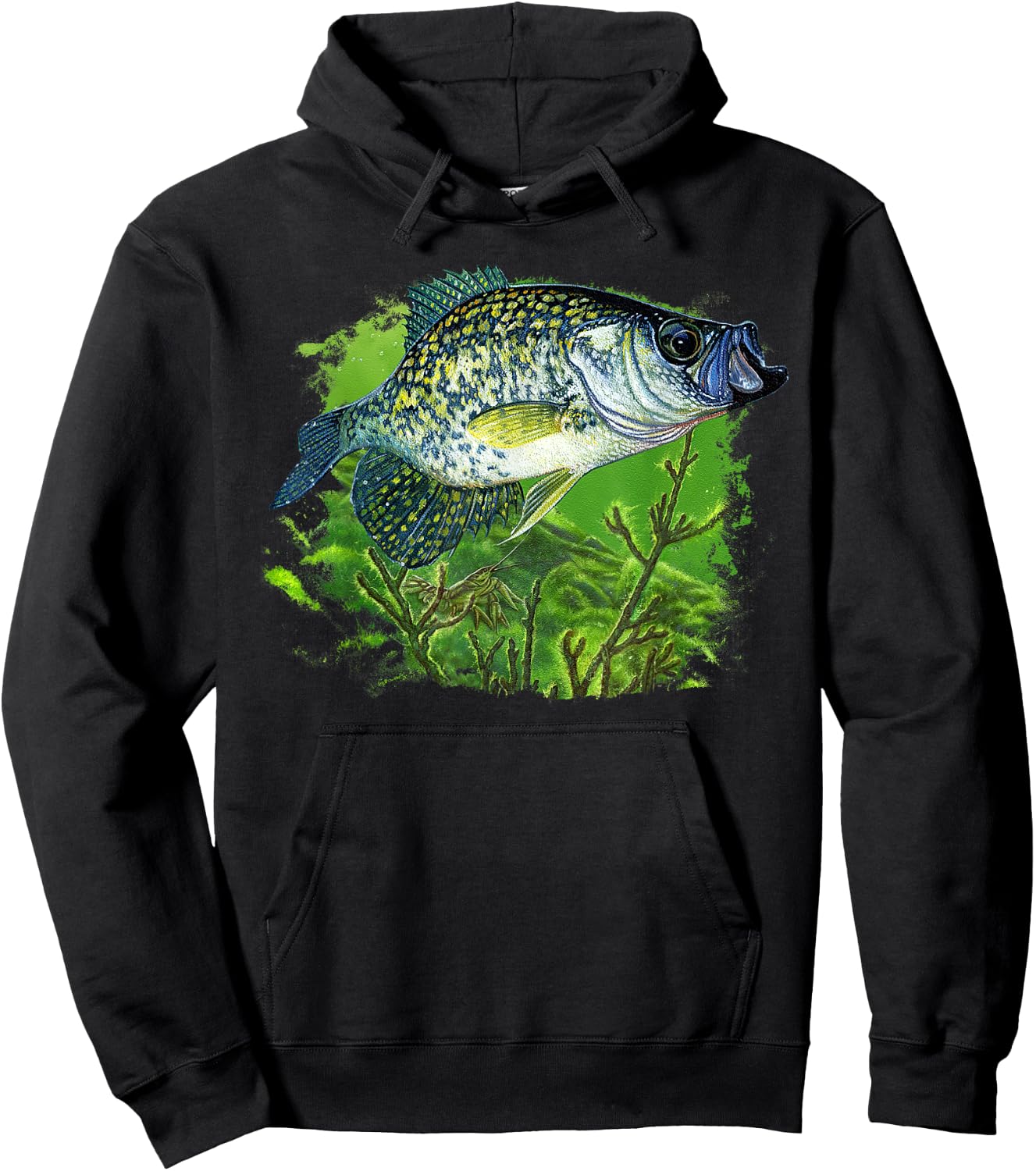 Crappie Swim with Branches Cool Crappie CR Hoodie - Hoodie | Black