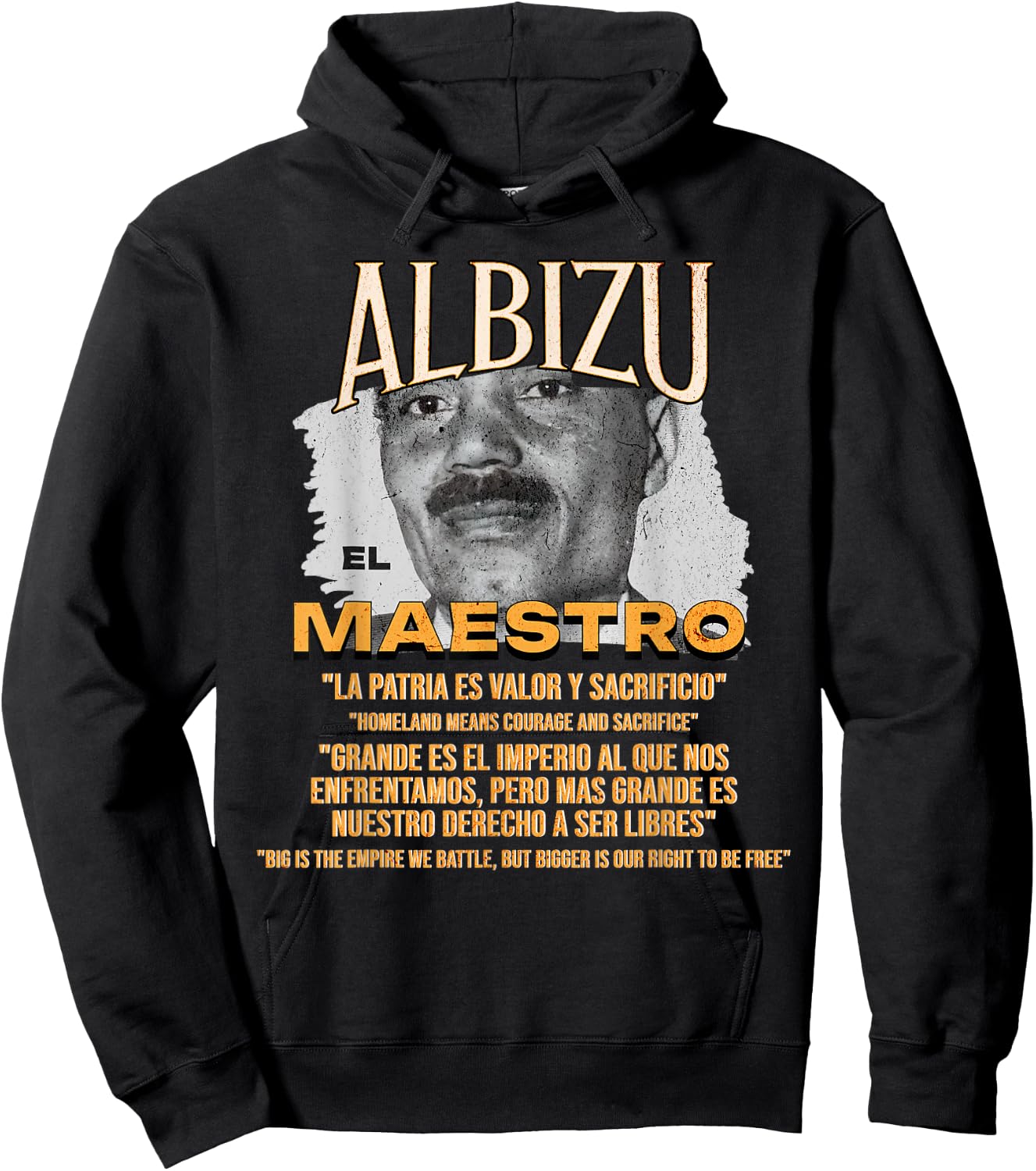 Pedro Albizu Campos El Maestro Puerto Rico Independence Hoodie - Hoodie | Black
