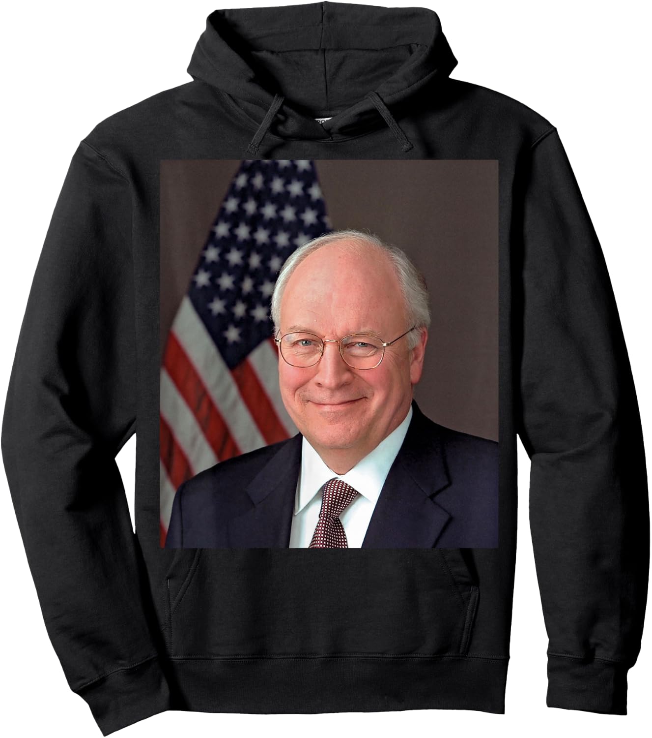 Dick Cheney American Flag Men Hoodie - Hoodie | Black