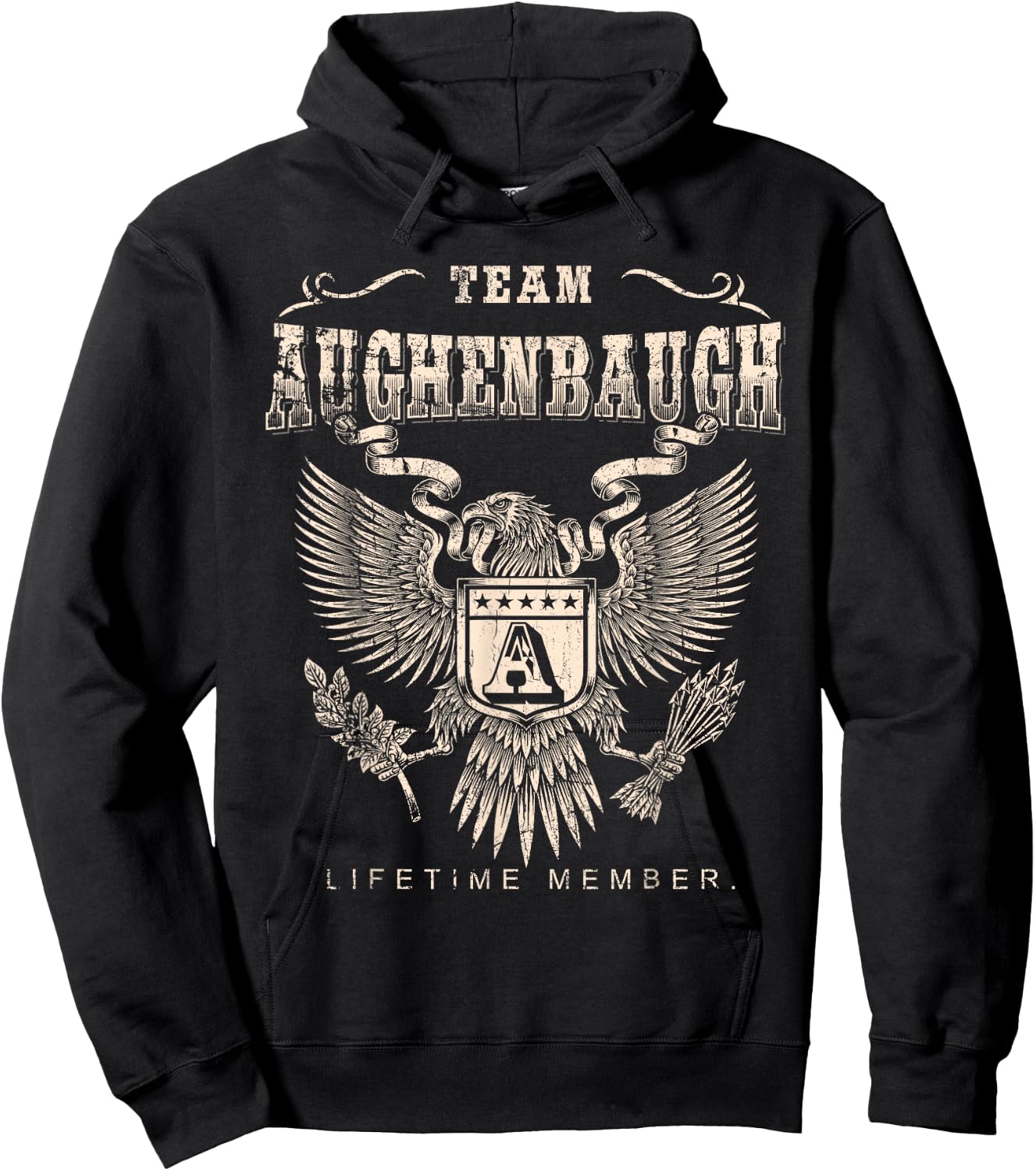 Team Aughenbaugh Lifetime Member - Aughenbaugh Name Hoodie - Hoodie | Black
