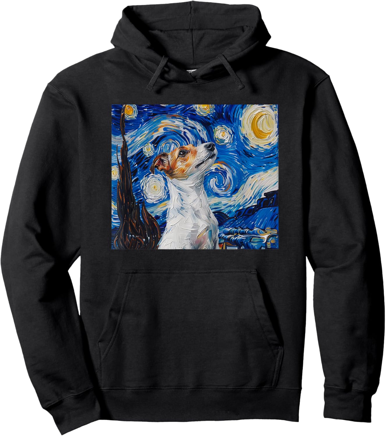 JRT Dog Lover Starry Night Jack Russell Lover Hoodie - Hoodie | Black