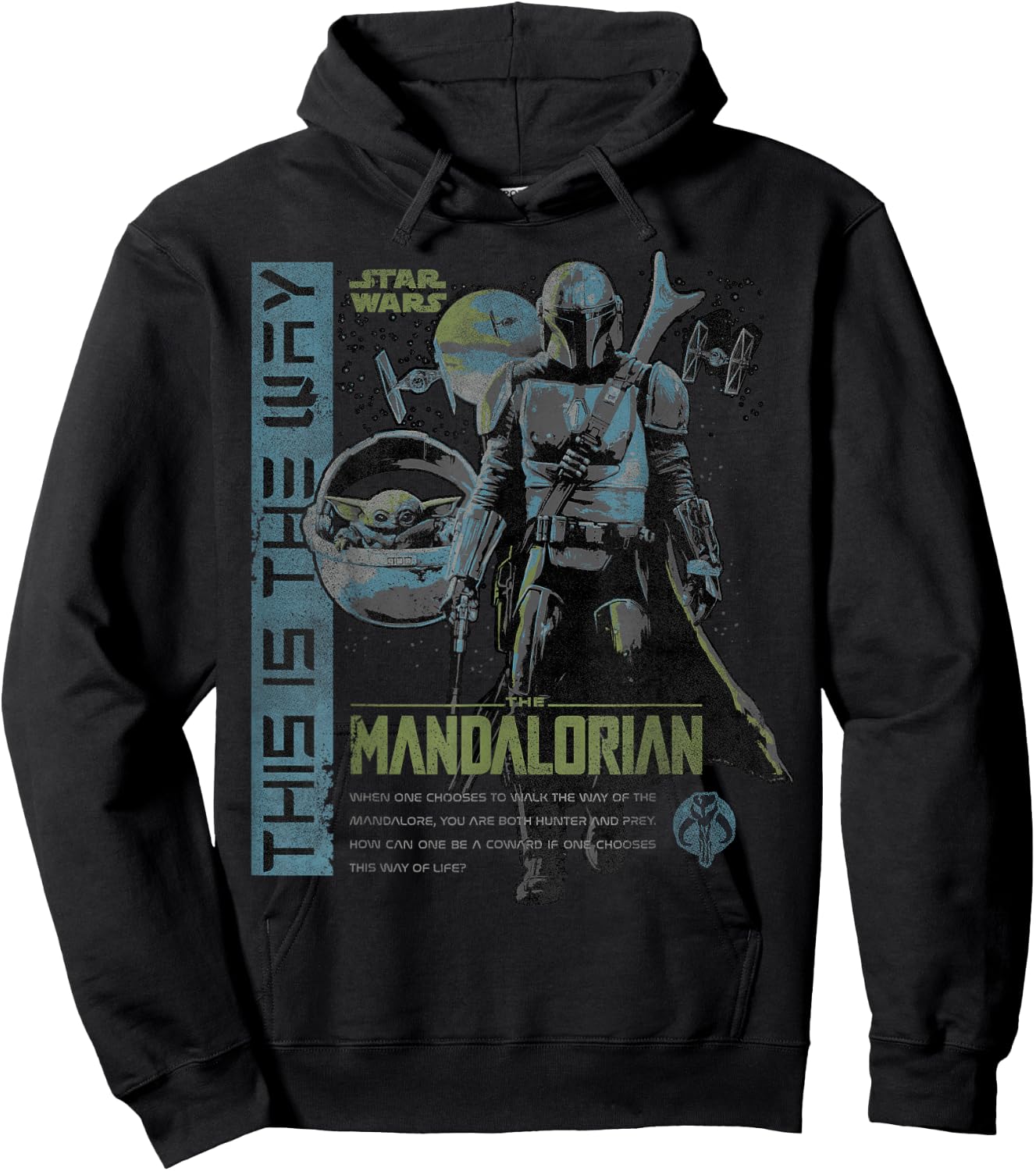 Star Wars The Mandalorian This Is The Way Collage Hoodie - Hoodie | Black