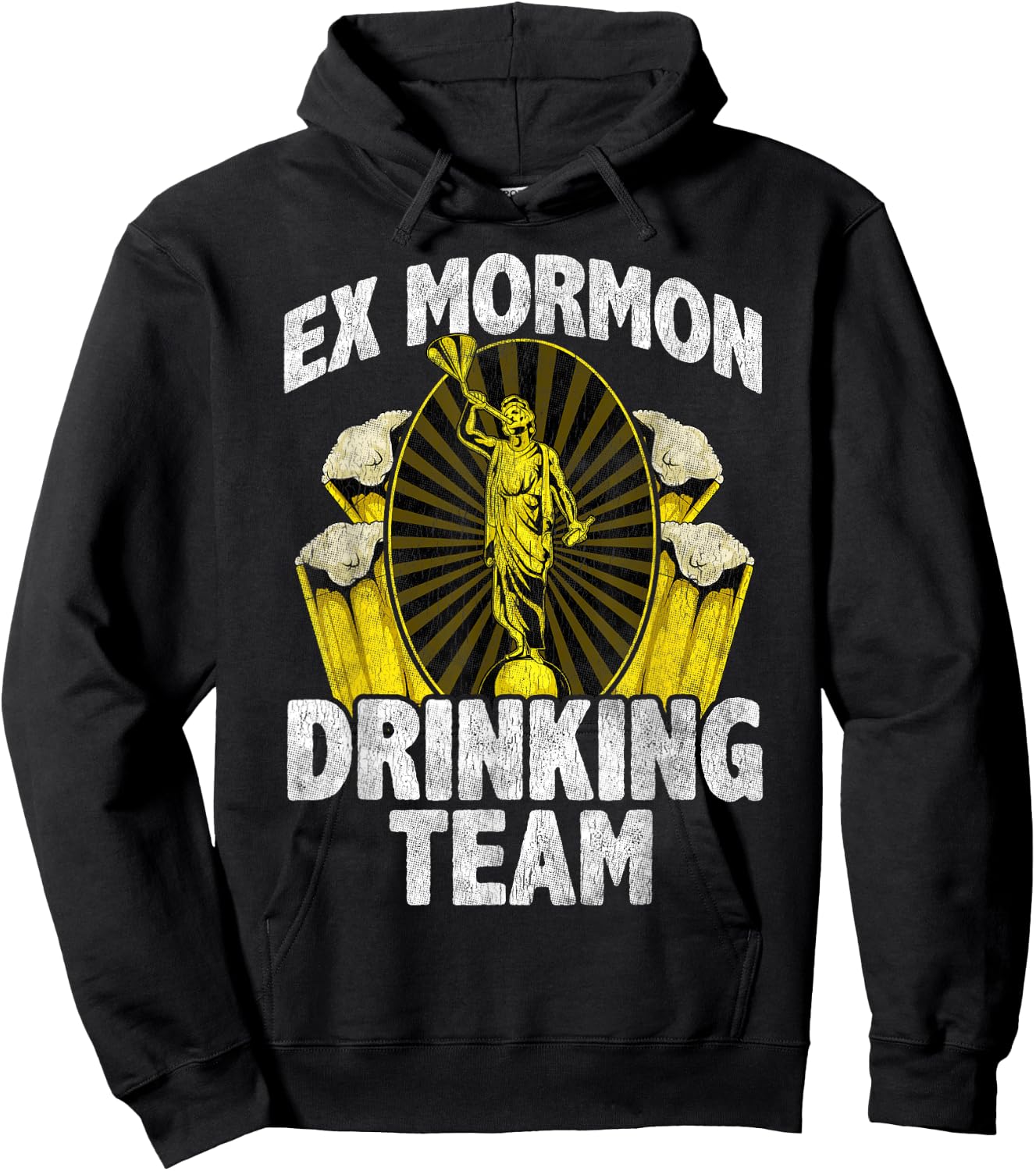 Ex Mormon t shirts Anti Religion Gift Drinking Team Hoodie - Hoodie | Black