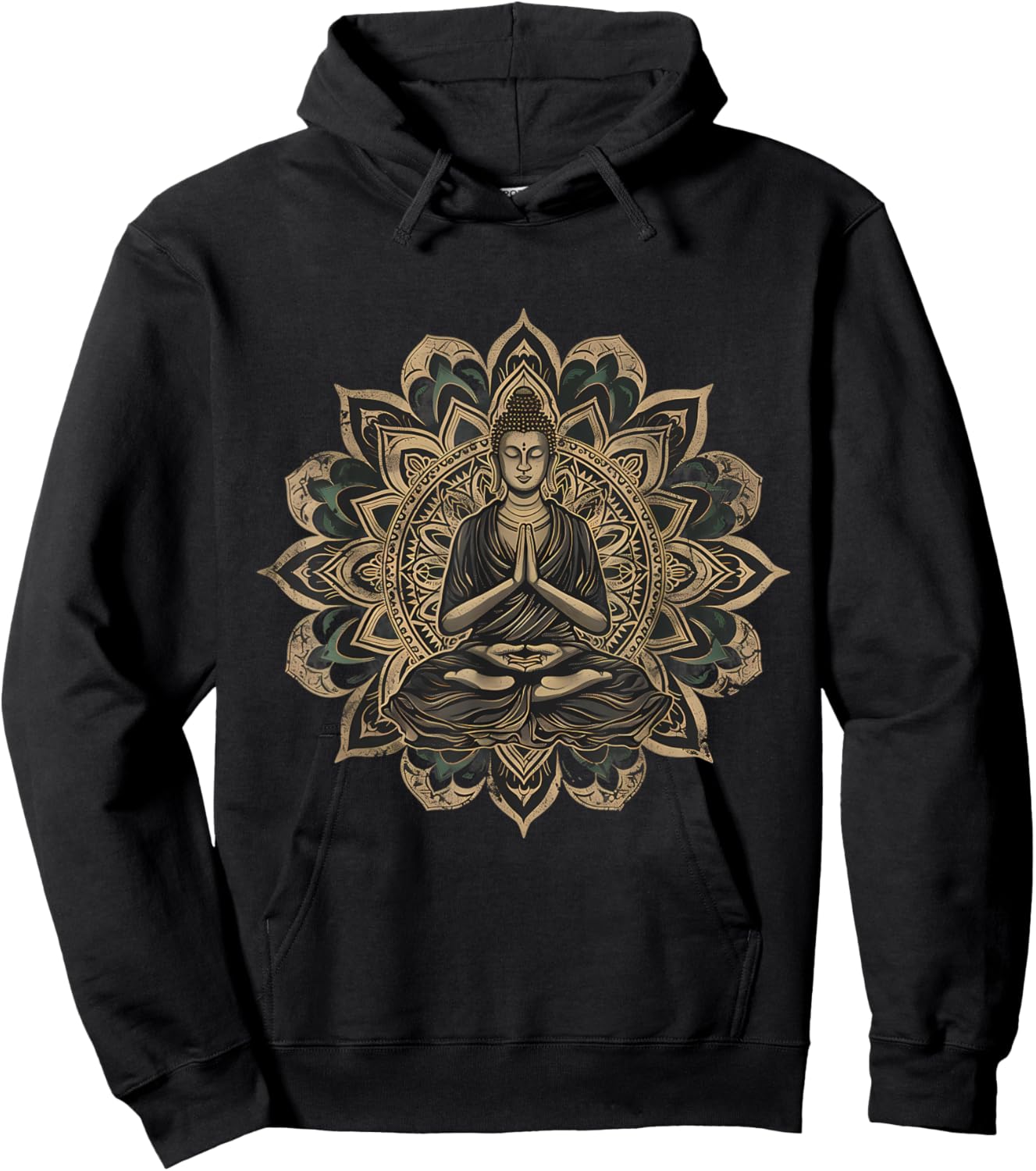 Meditation Zen Buddha Buddhist Hindu Mandala Spiritual Hoodie - Hoodie | Black