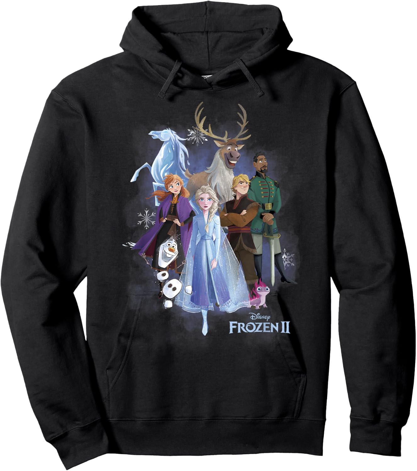 Disney Frozen 2 Group Shot Walking Into Forest Hoodie - Hoodie | Black