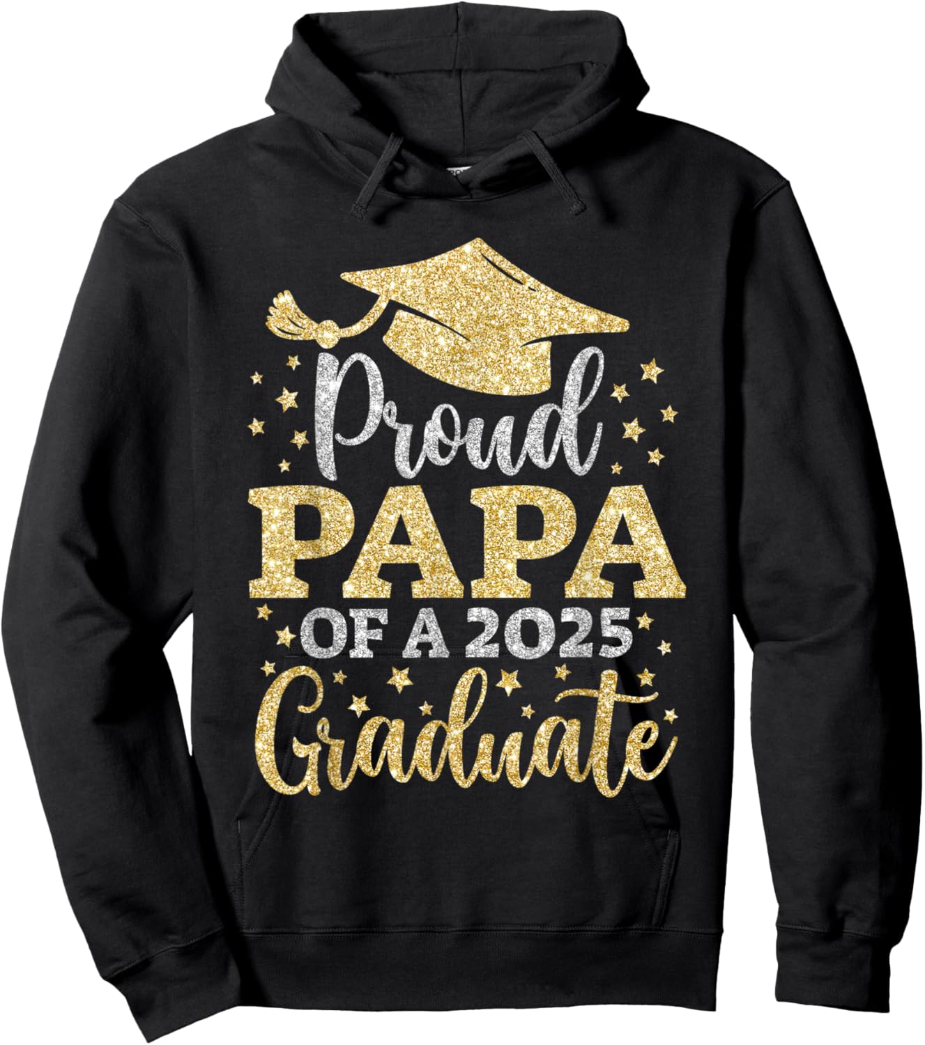 Papa Senior 2025 Proud Papa of A Class of 2025 Graduate Hoodie - Hoodie | Black