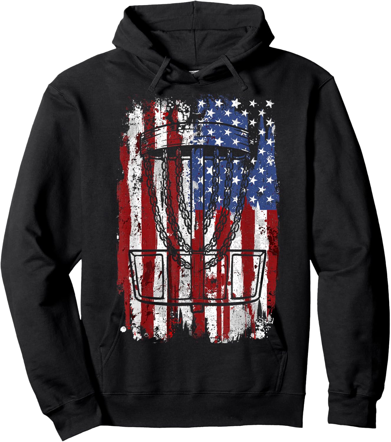 Disc golf Disc golfer player American USA Hoodie - Hoodie | Black