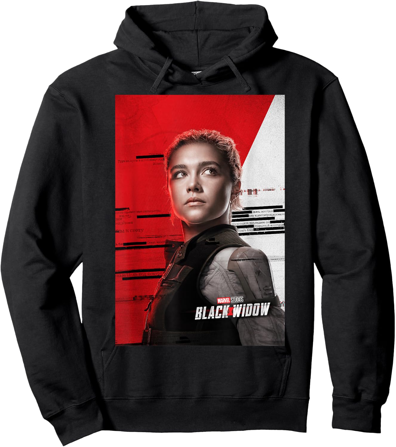 Marvel Black Widow Yelena Belova Character Poster Hoodie - Hoodie | Black