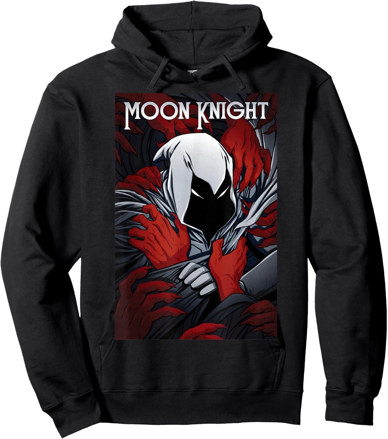 Marvel Moon Knight Choked Comic Cover Hoodie - Hoodie | Black