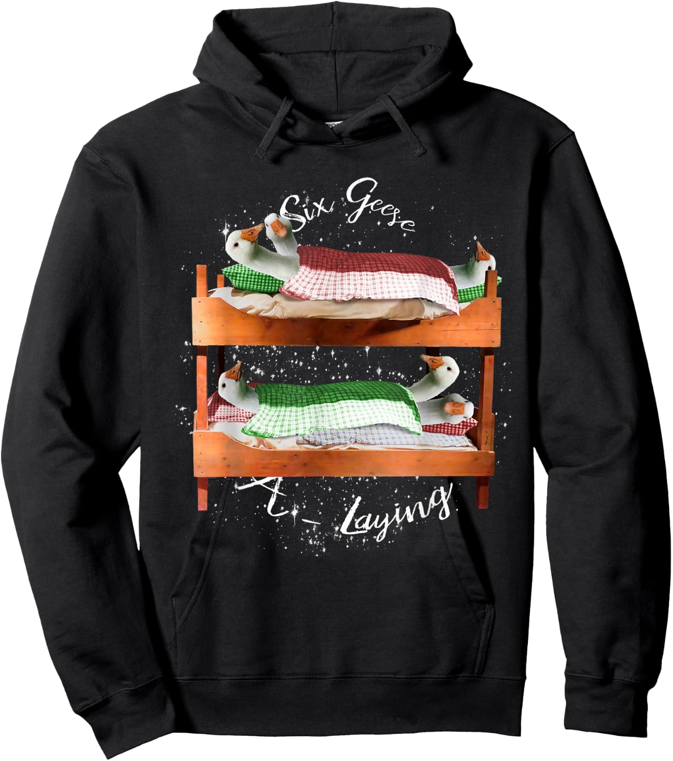 6 Six Geese A Laying, 12 Twelve Days Christmas Hoodie - Hoodie | Black