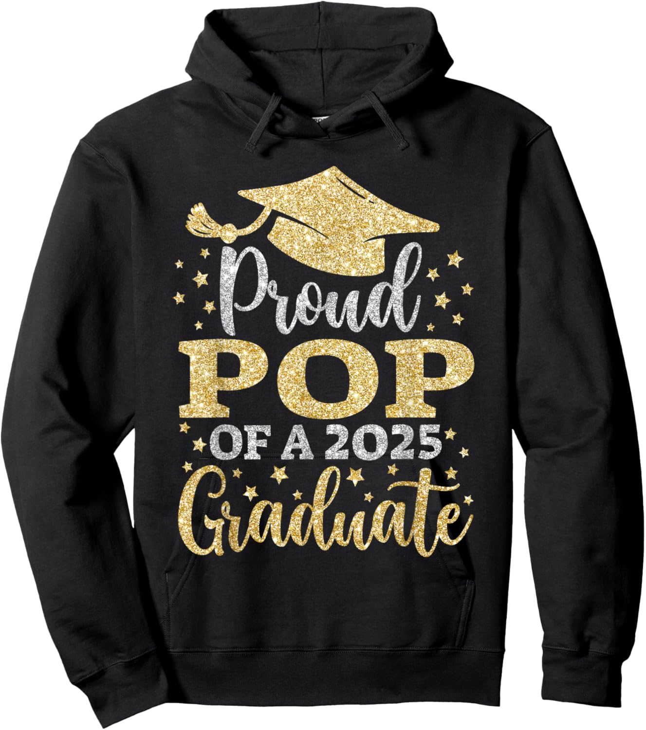 Pop Senior 2025 Proud Pop Of A Class Of 2025 Graduate Hoodie - Hoodie | Black