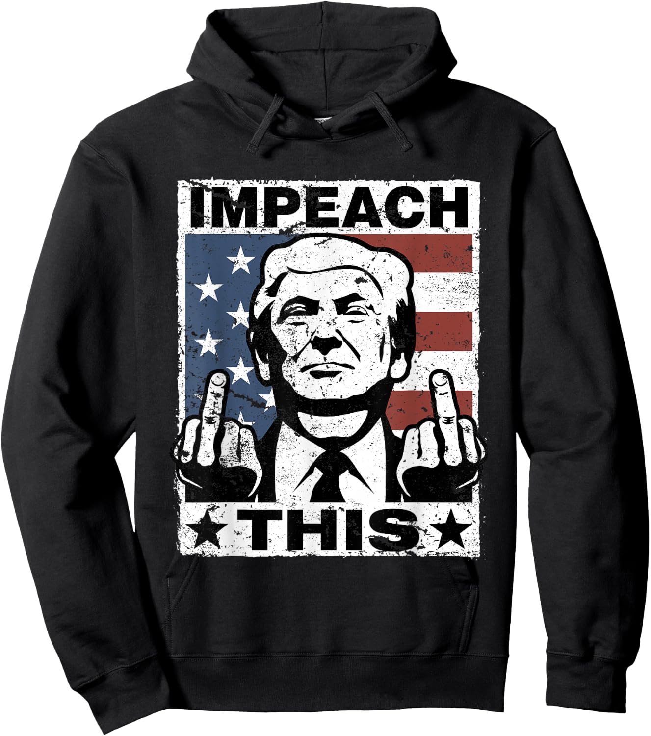 Trump Impeach This USA Vintage Hoodie - Hoodie | Black