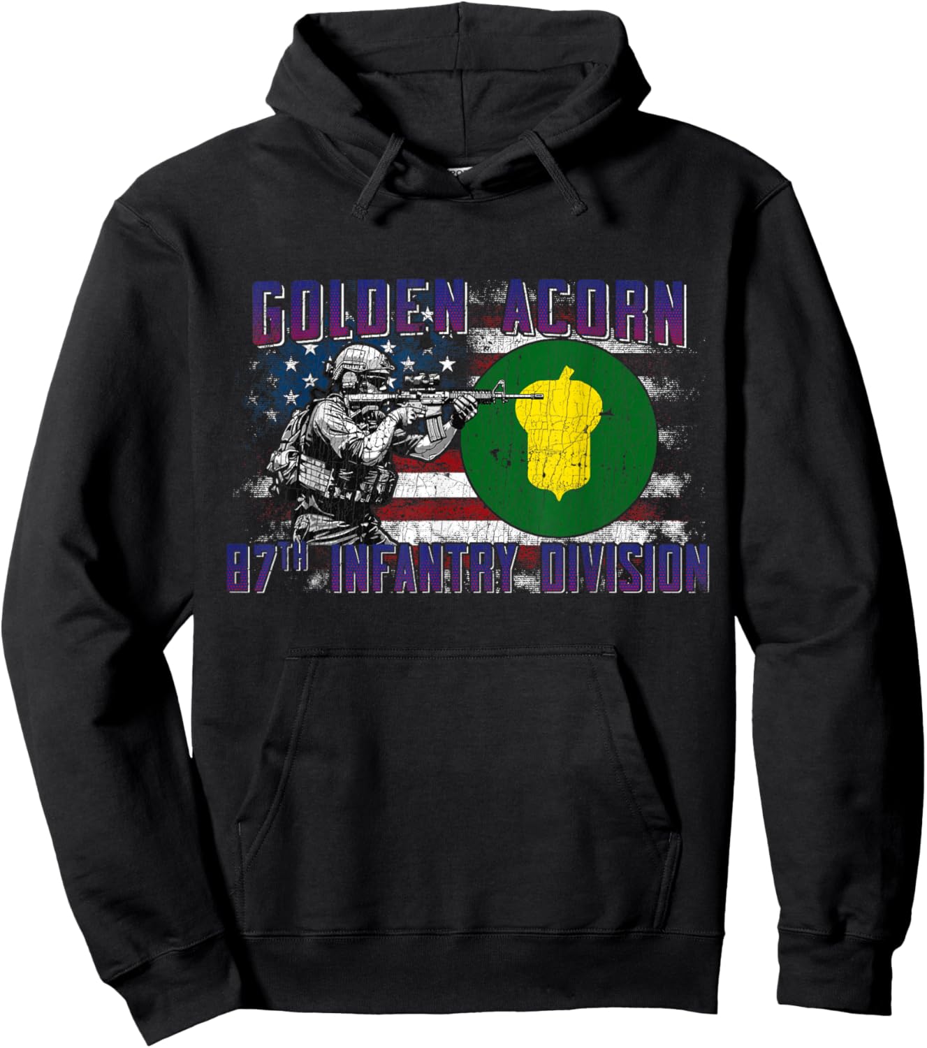 87th Infantry Division 87th ID Golden Acorn Division Gifts Hoodie - Hoodie | Black