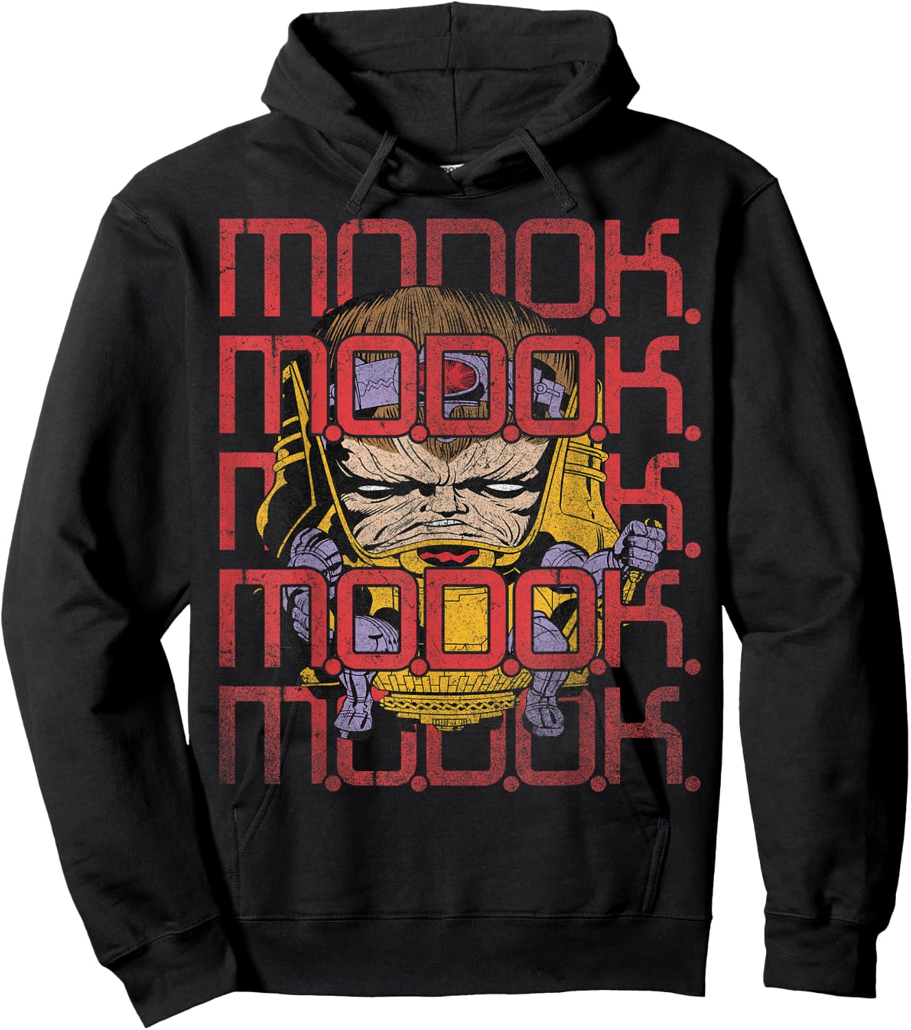 Marvel MODOK Text Stack Portrait Hoodie - Hoodie | Black