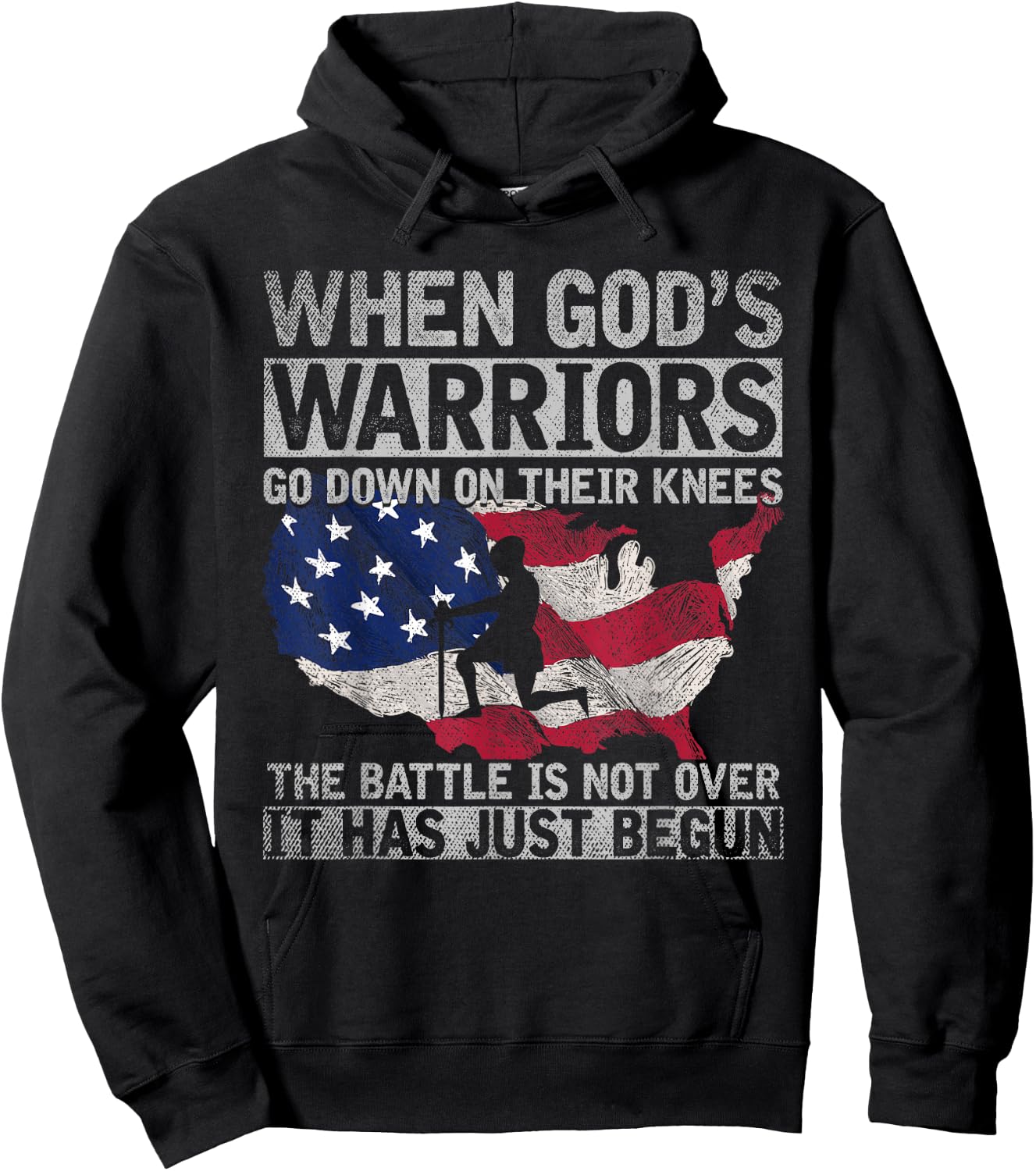 Patriotic Christian Devotee God Christianity US Flag Jesus Hoodie - Hoodie | Black