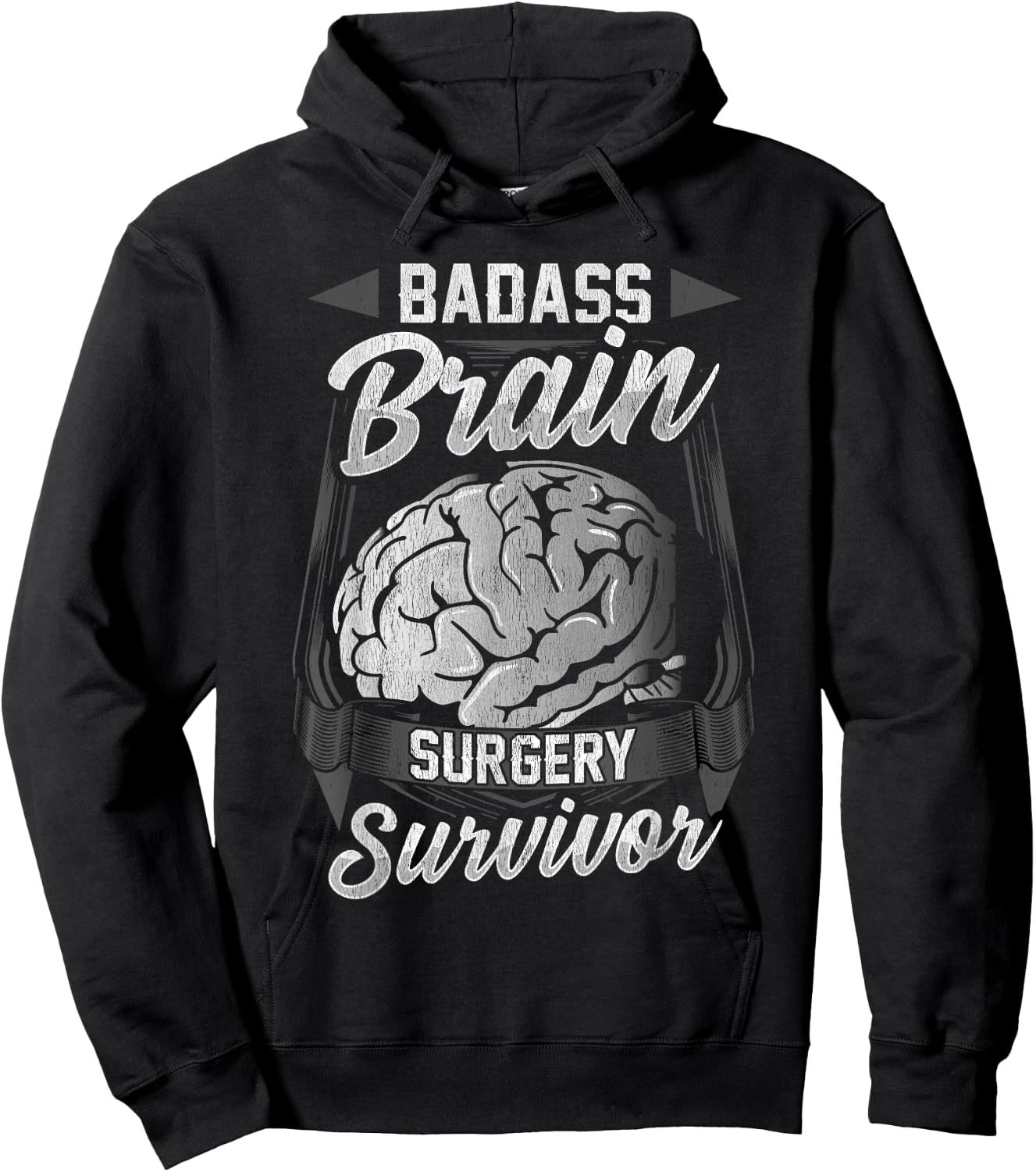 Badass Brain Surgery Survivor Neurosurgery Recovery Fun Gift Hoodie - Hoodie | Black