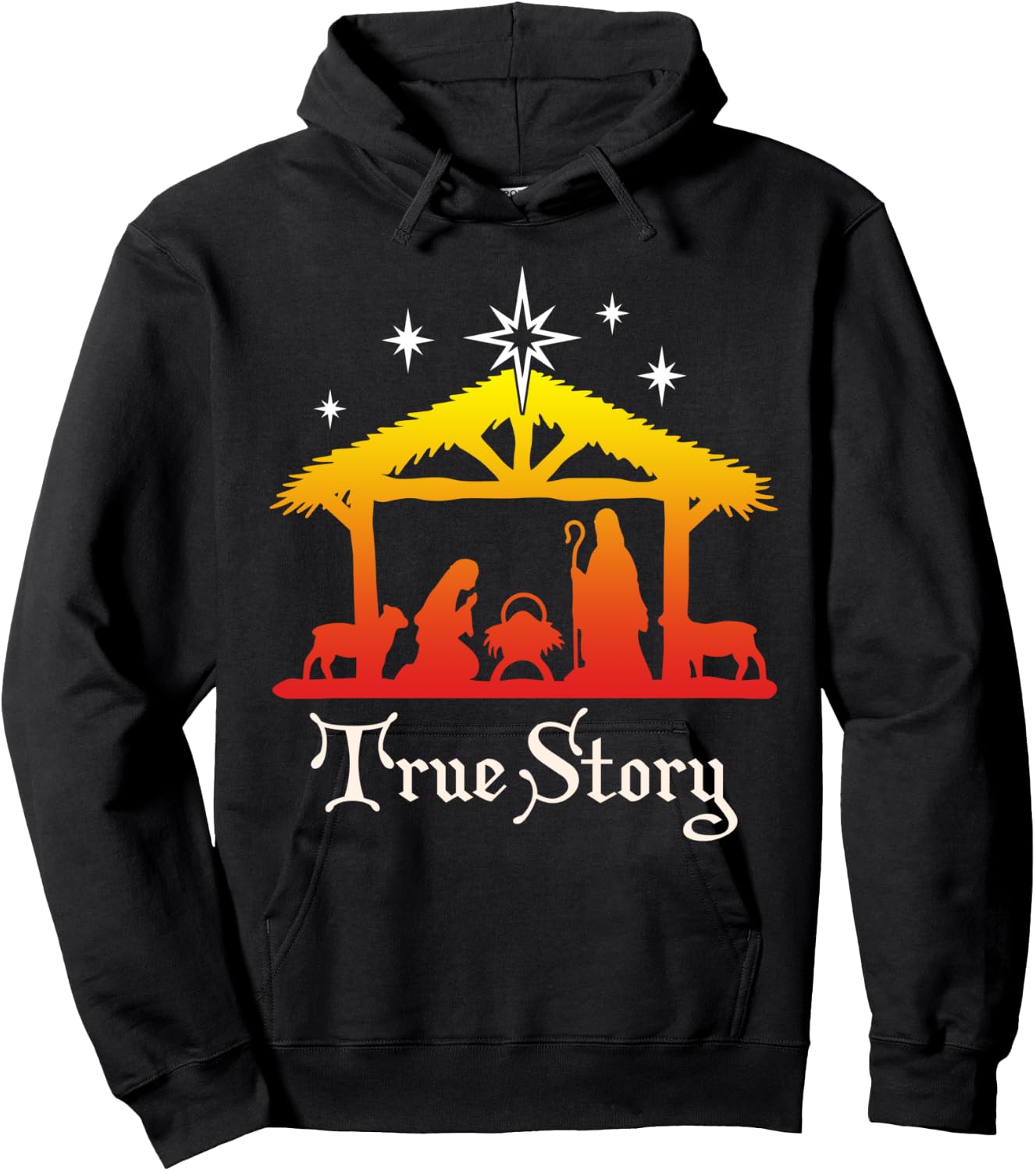 True Story Christmas Jesus Nativity gift, Christian gift Hoodie - Hoodie | Black