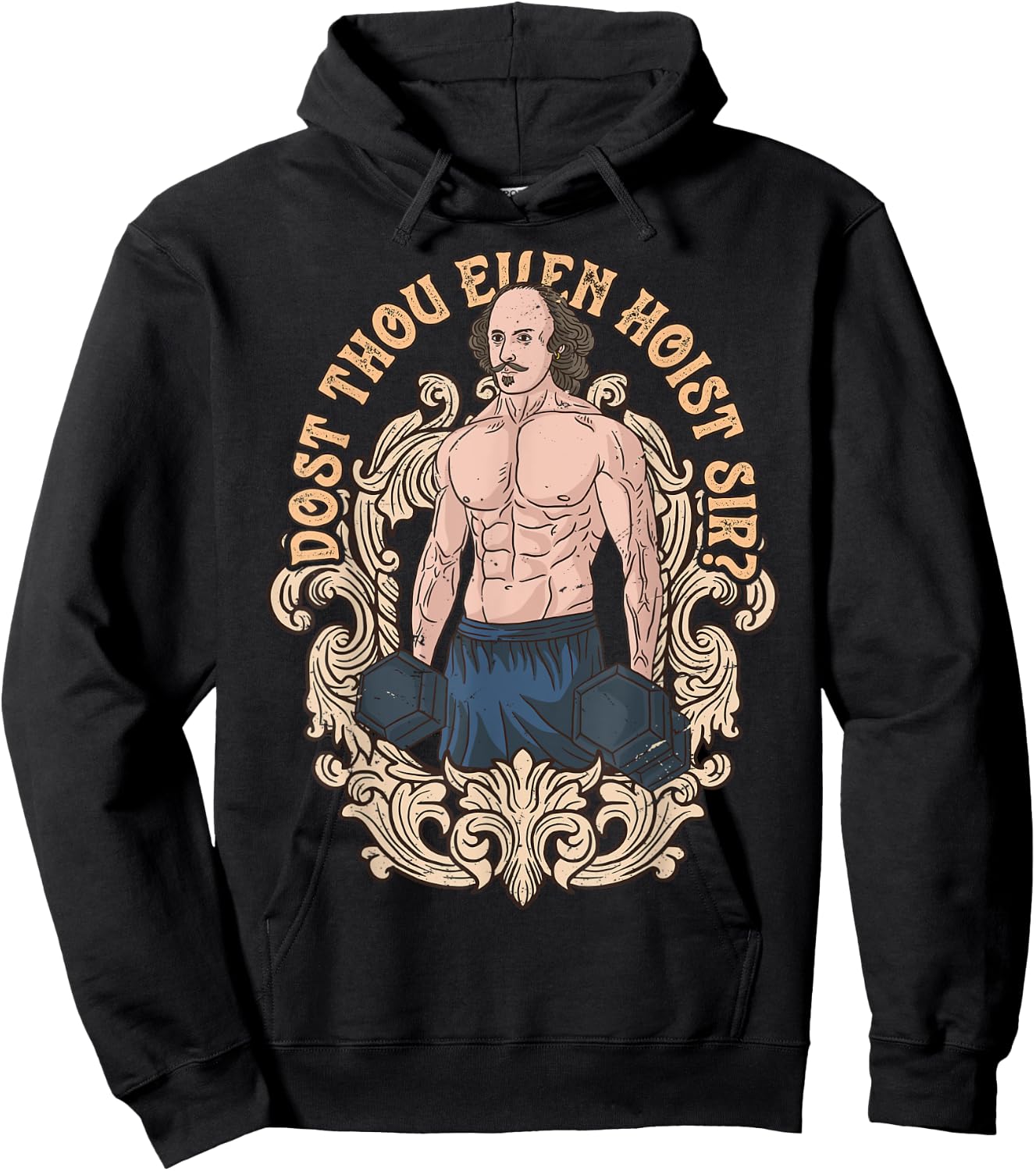 Dost Thou Even Hoist Sir Shakespeare Bodybuilder Gym Workout Hoodie - Hoodie | Black