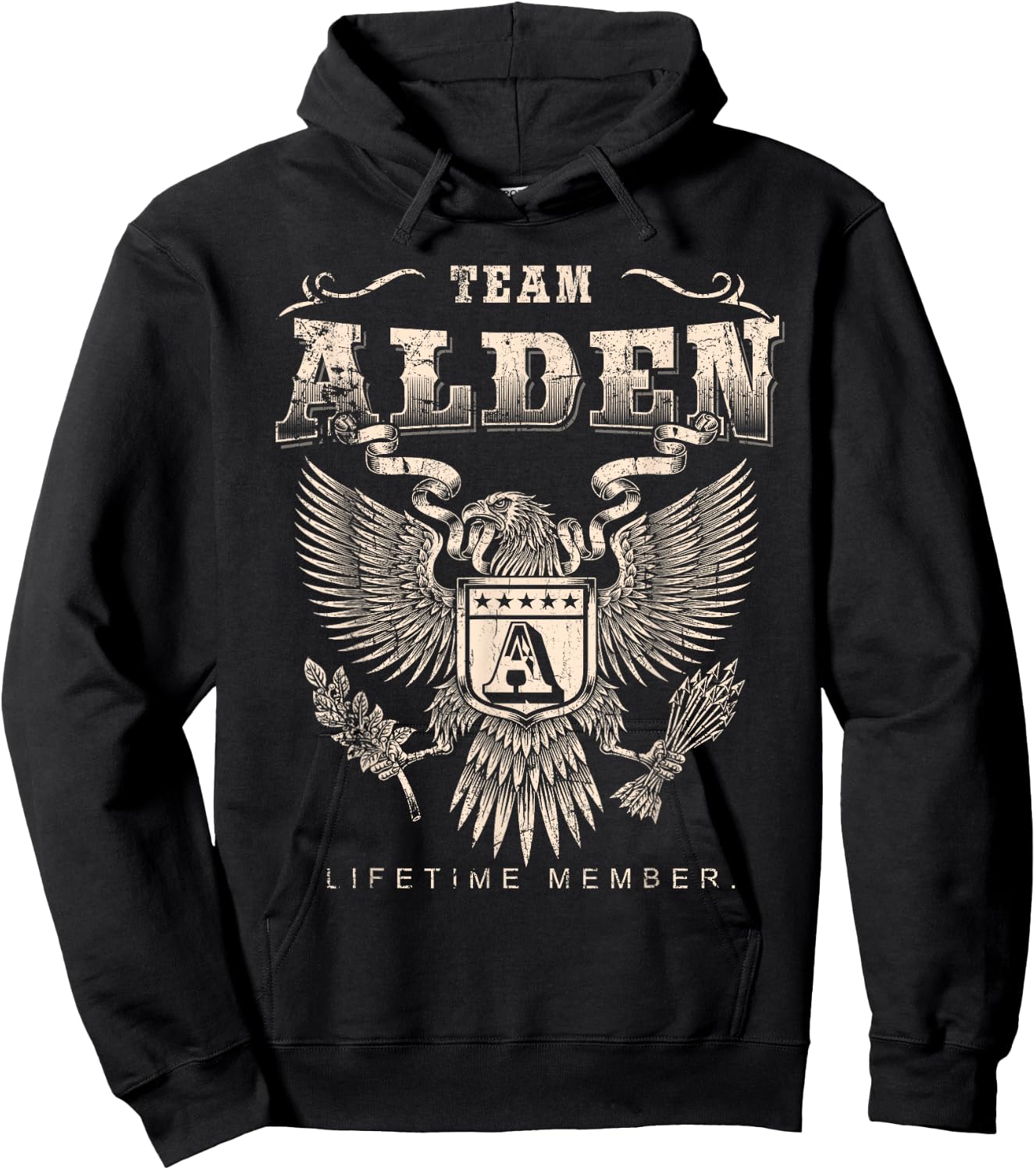 Team ALDEN Lifetime Member - ALDEN Last Name Hoodie - Hoodie | Black