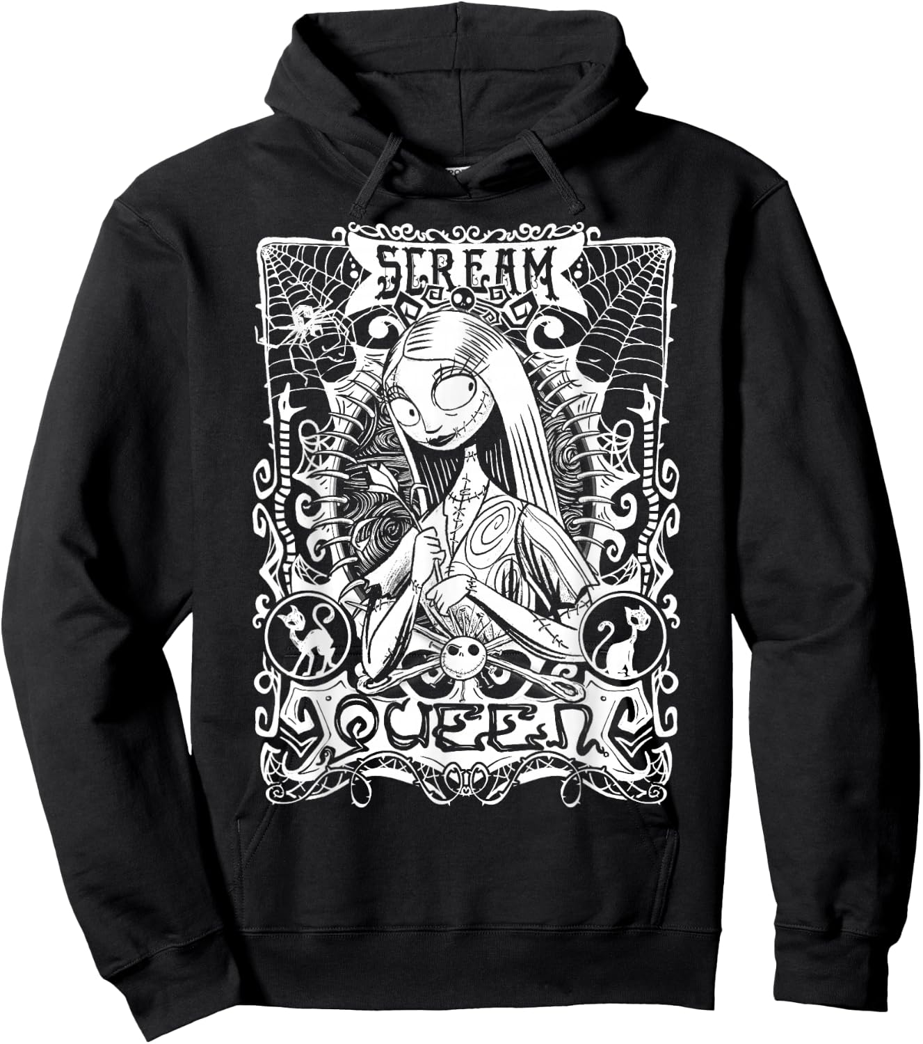 Disney The Nightmare Before Christmas Sally Portrait Hoodie - Hoodie | Black