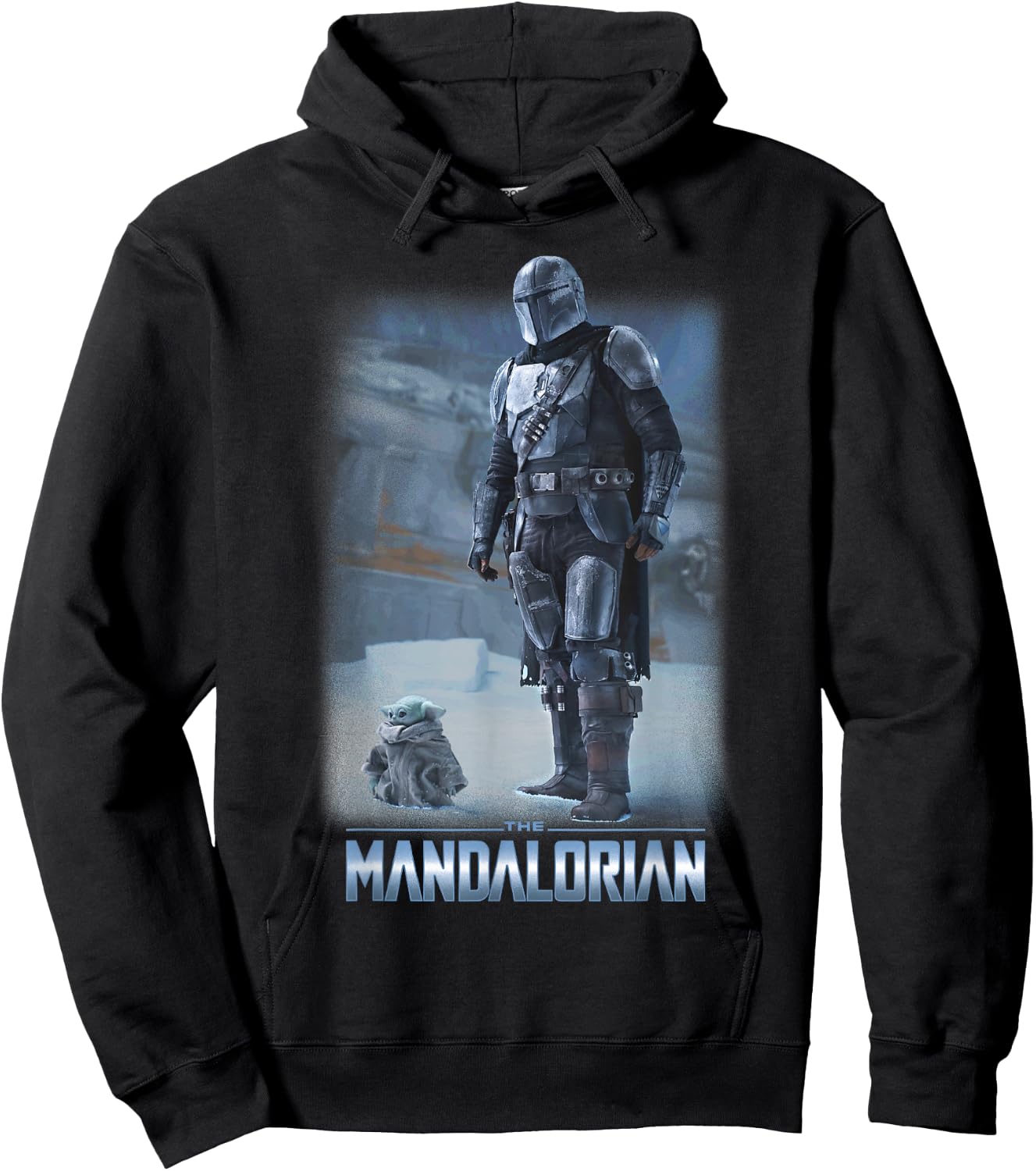 Star Wars: The Mandalorian & The Child Icy Portrait R12 Hoodie - Hoodie | Black