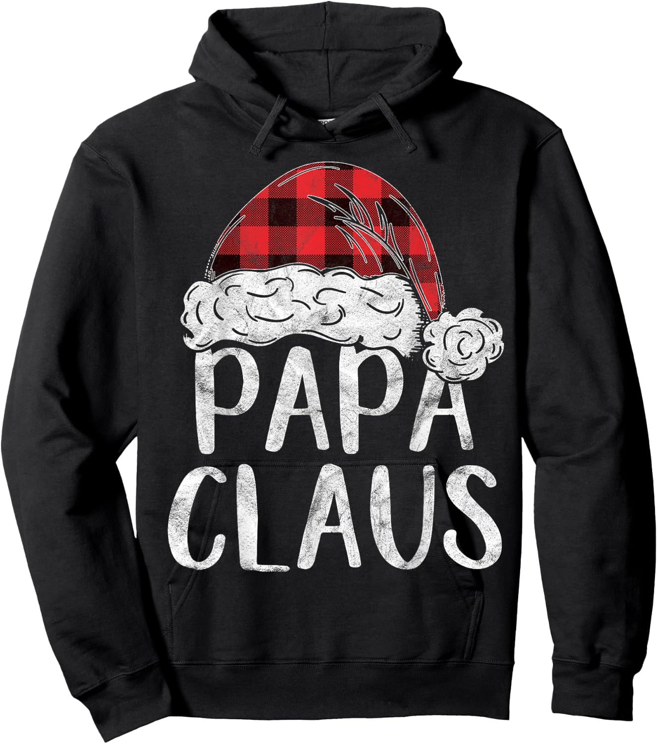 Papa Claus Christmas Costume Gift Santa Matching Family Xmas Hoodie - Hoodie | Black