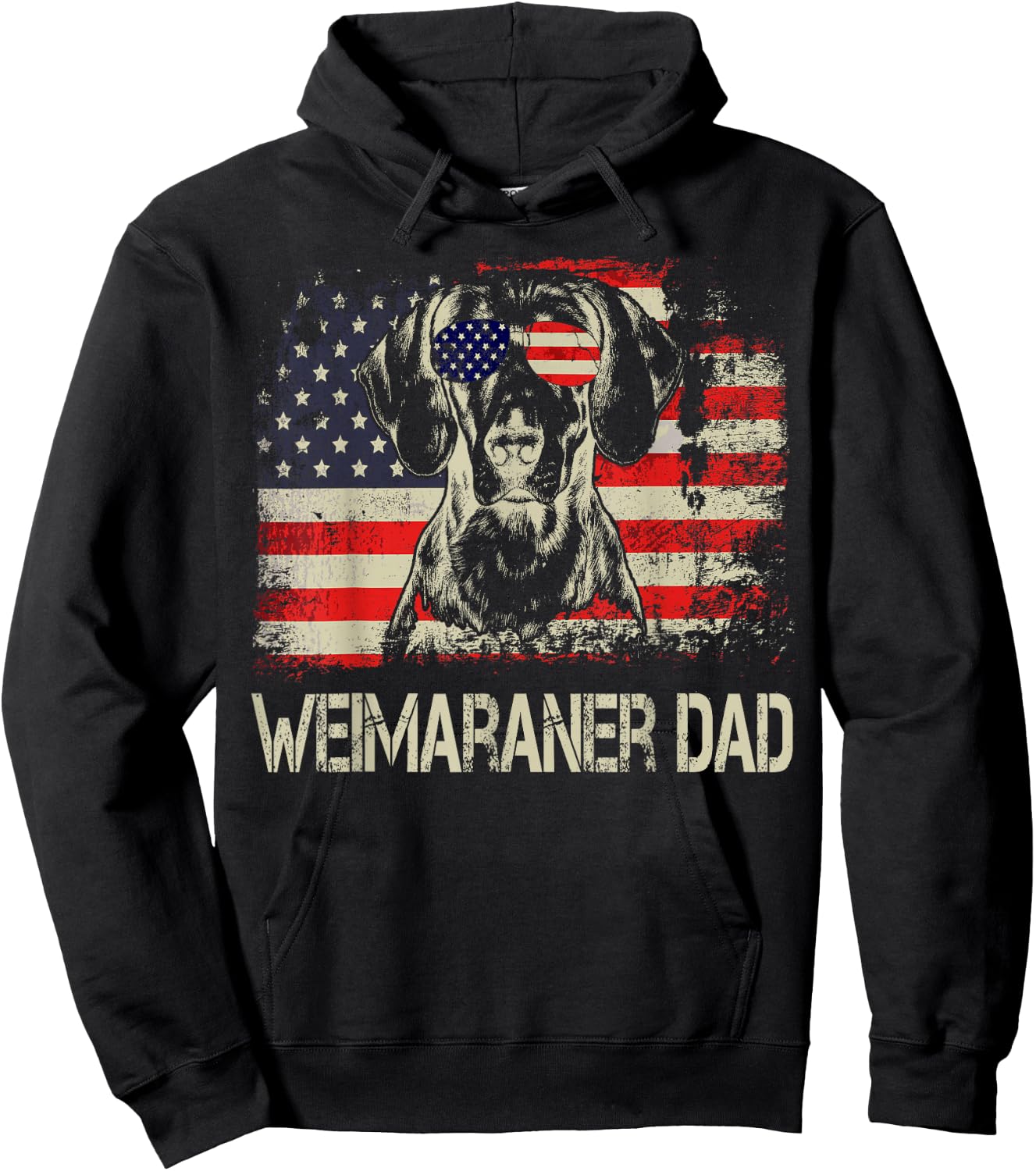 Weimaraner Dad for all who like dogs Hoodie - Hoodie | Black