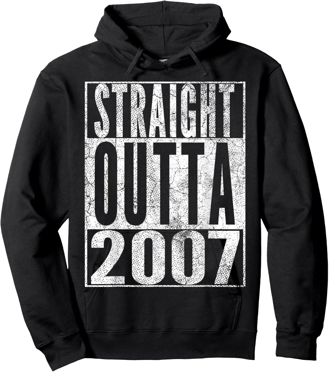 Straight Outta 2007 19th Birthday 19 Years Old Hoodie - Hoodie | Black