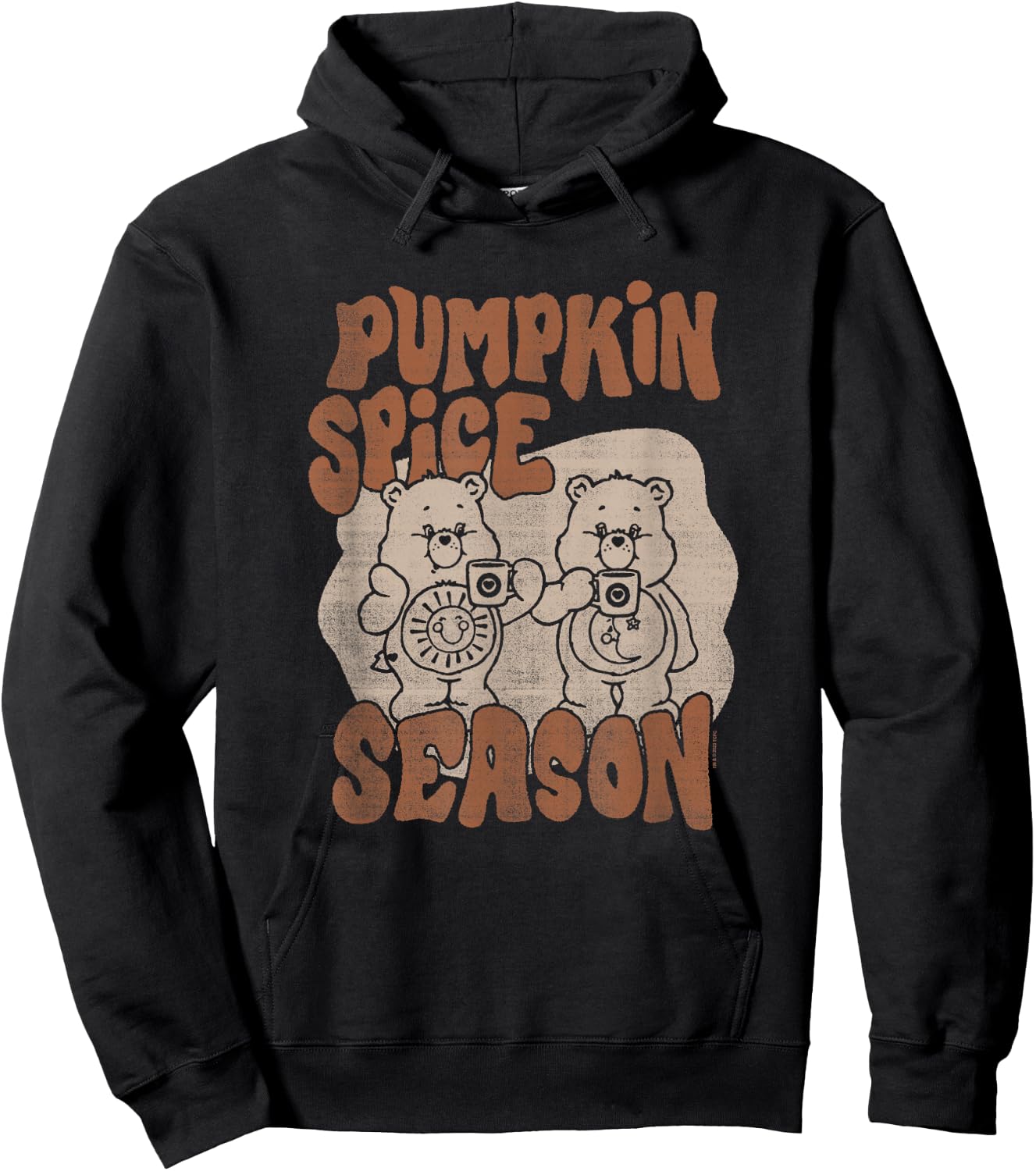 Care Bears Thanksgiving Vintage Pumpkin Spice Season Duo Hoodie - Hoodie | Black